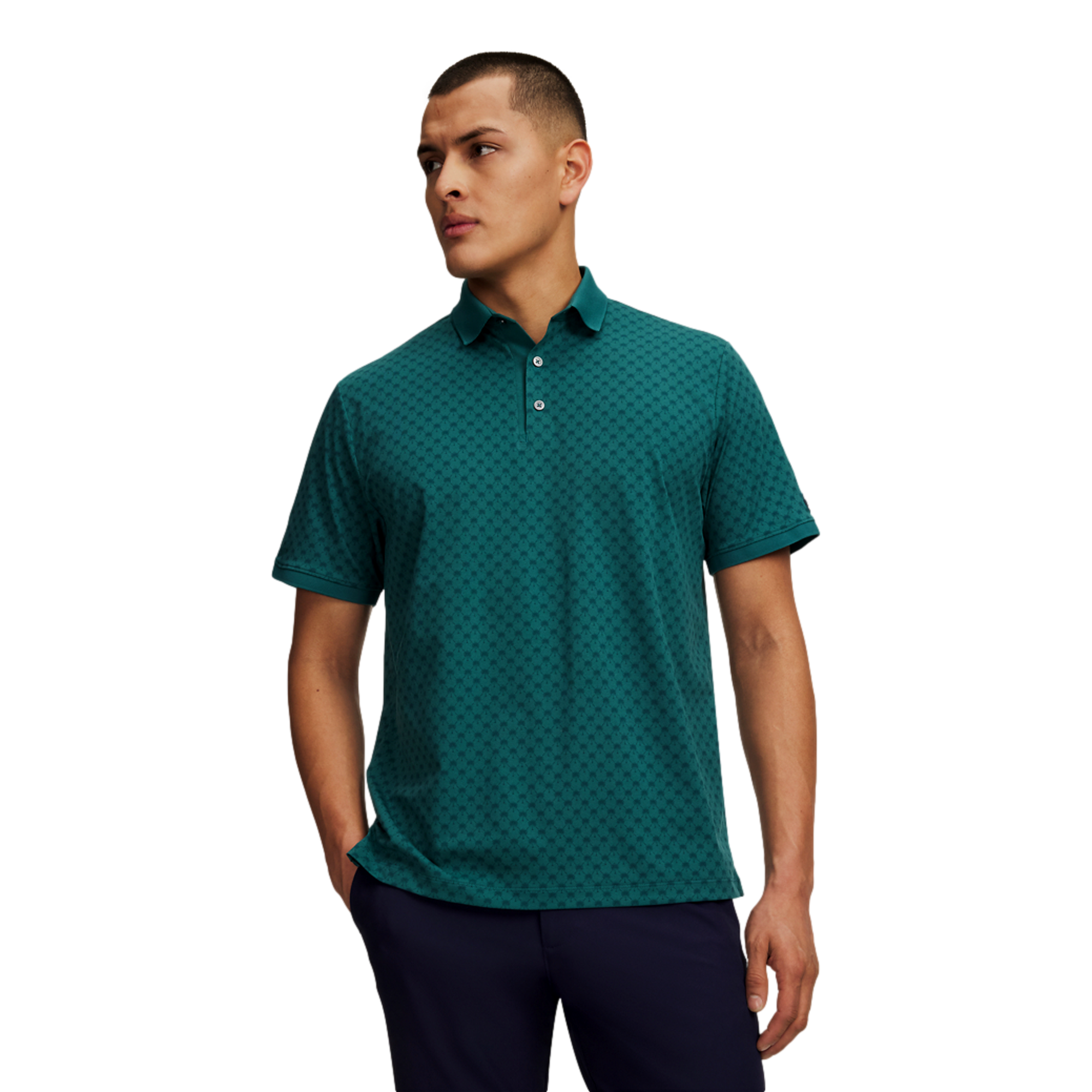 UA Drive Printed Rib Men's Golf Polo Shirt