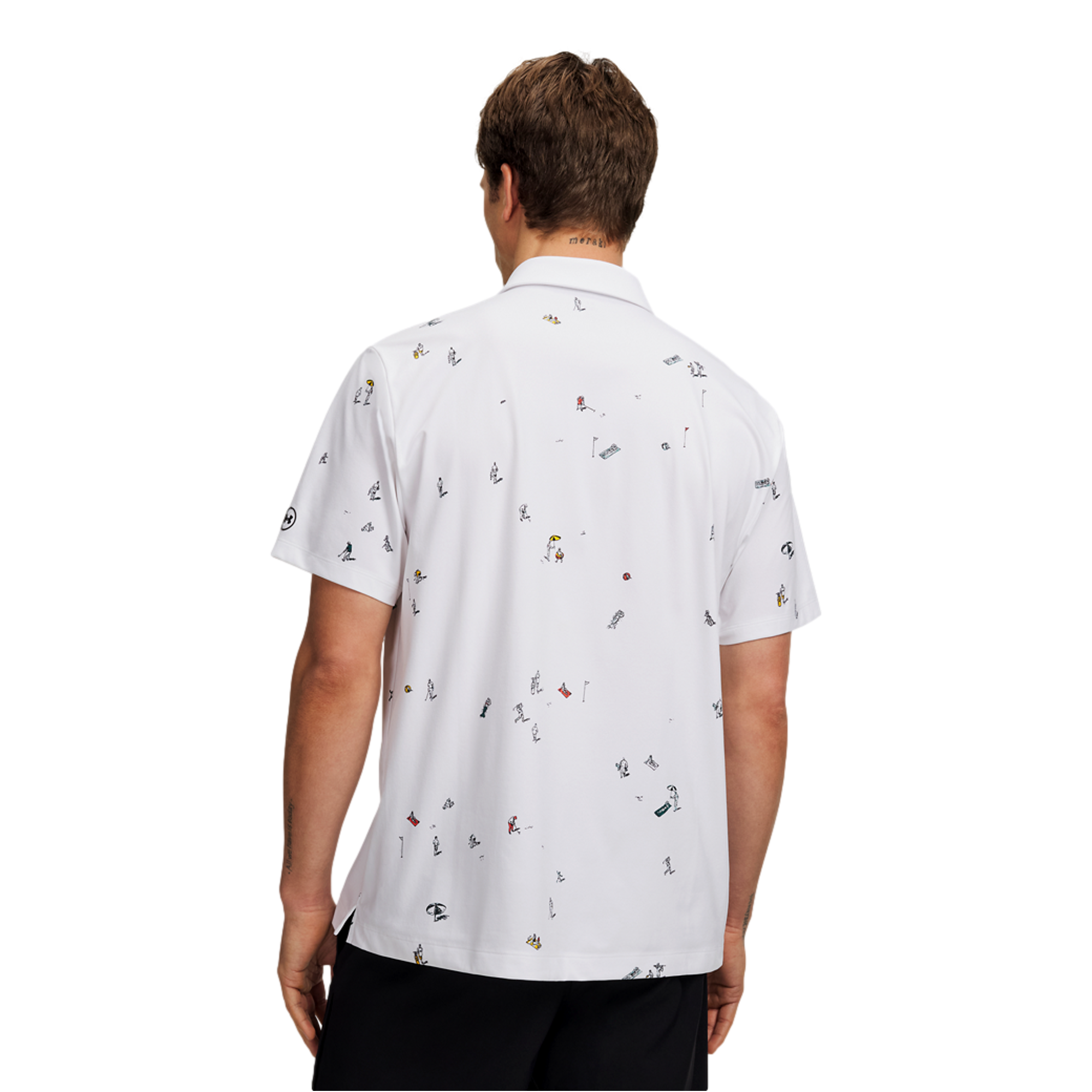 UA Drive Men's Printed Short Sleeve Golf Polo Shirt