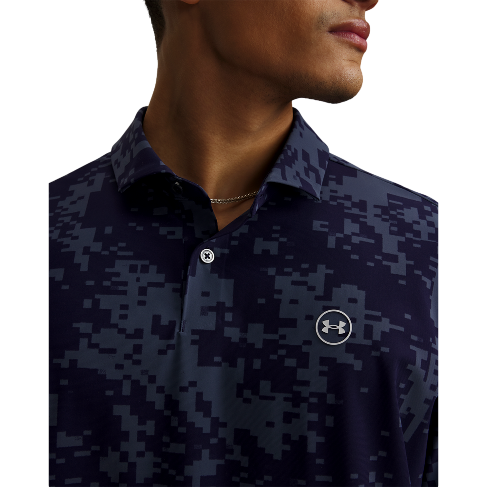 UA Drive Men's Chill Printed Short Sleeve Golf Polo Shirt