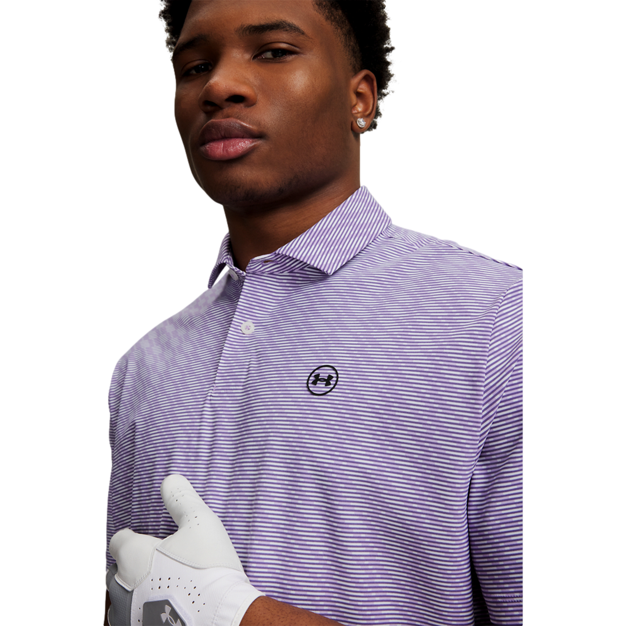 UA Drive Men's Chill Printed Short Sleeve Golf Polo Shirt