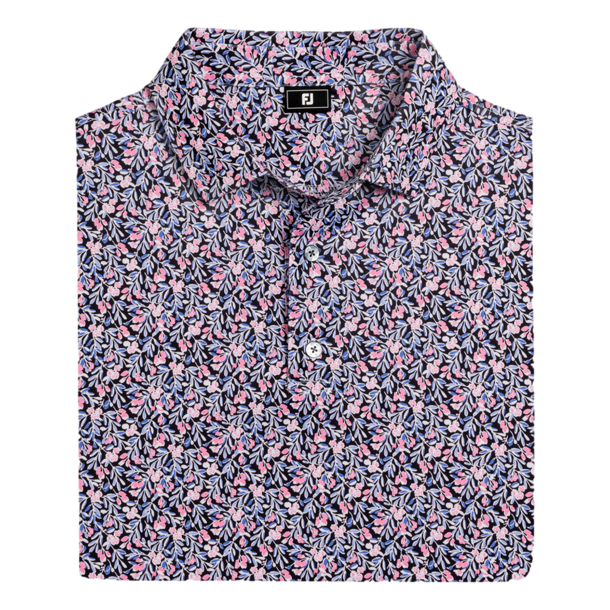 Meadow Print Lisle Men's Golf Polo Shirt