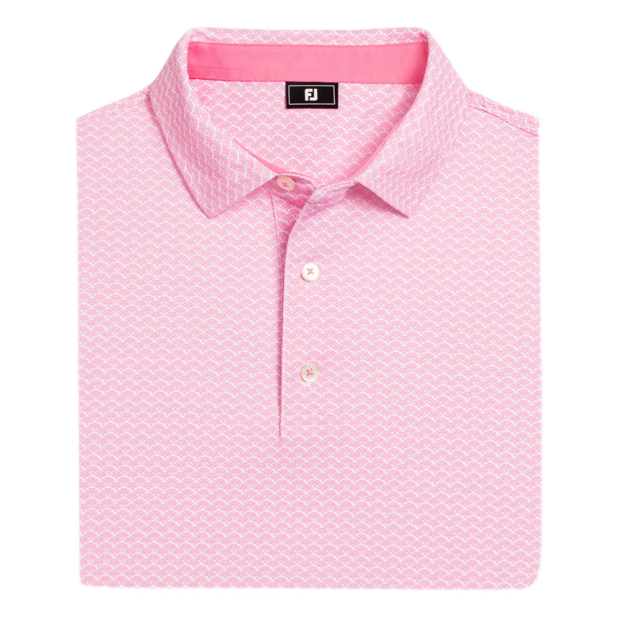 Scallop Geo Pique Men's Golf Polo Shirt