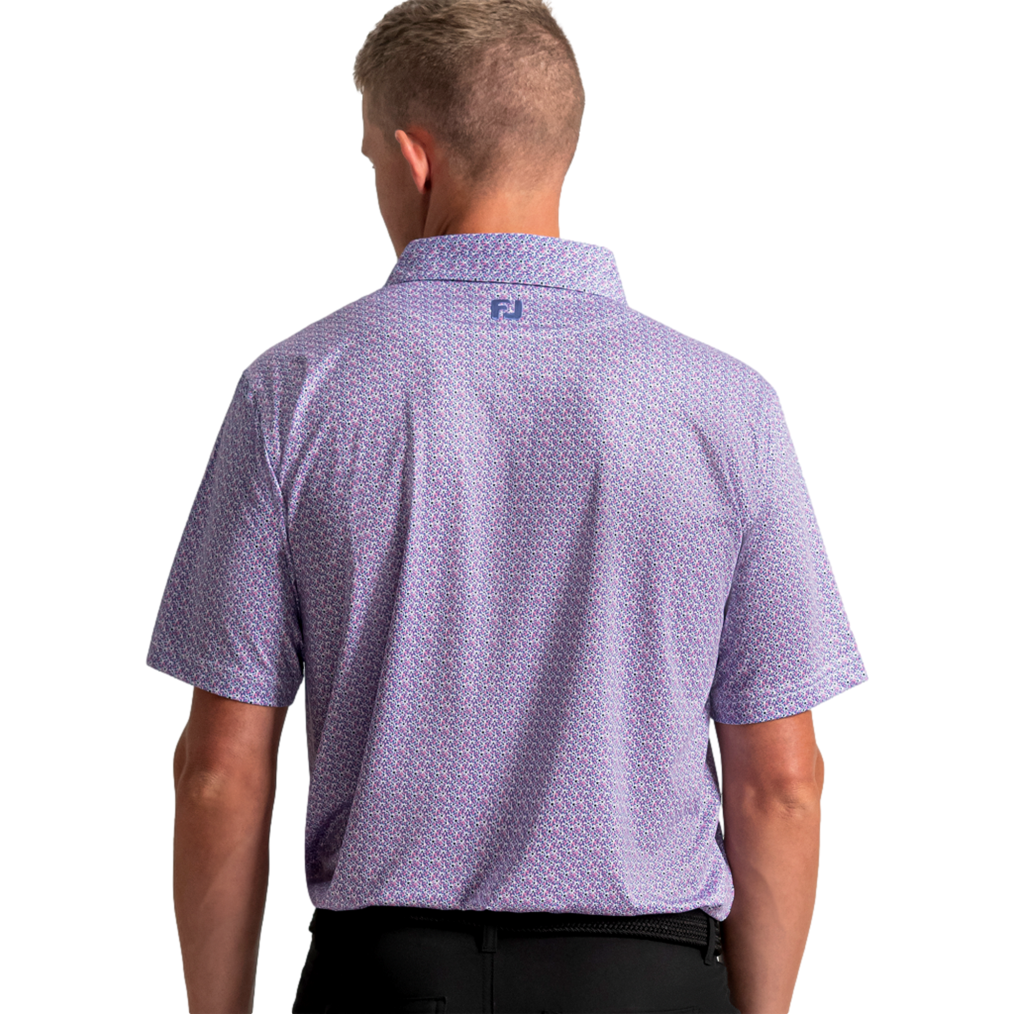 Floral Mark Lisle Men's Golf Polo Shirt