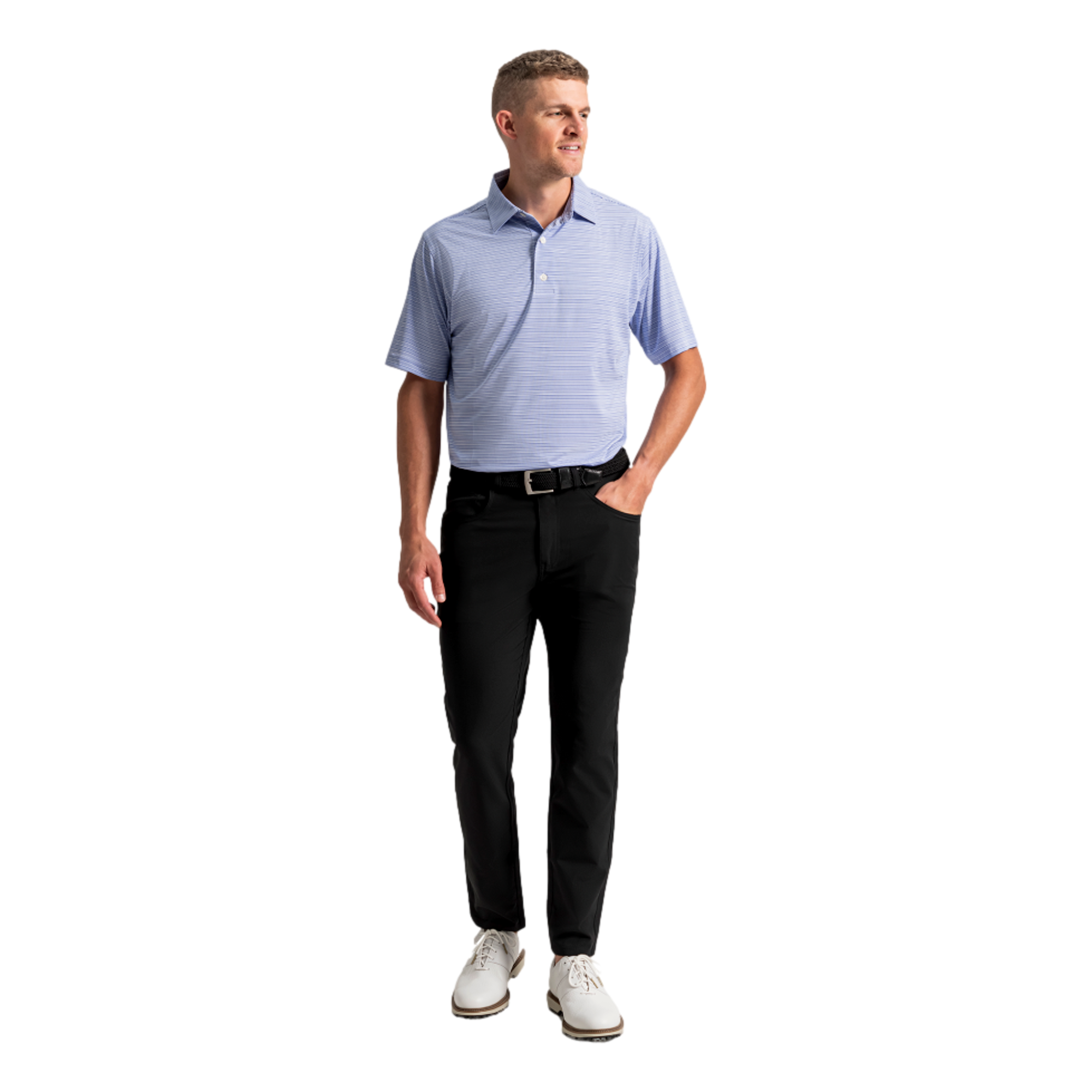 Flip Stripe Lisle Men's Golf Polo Shirt
