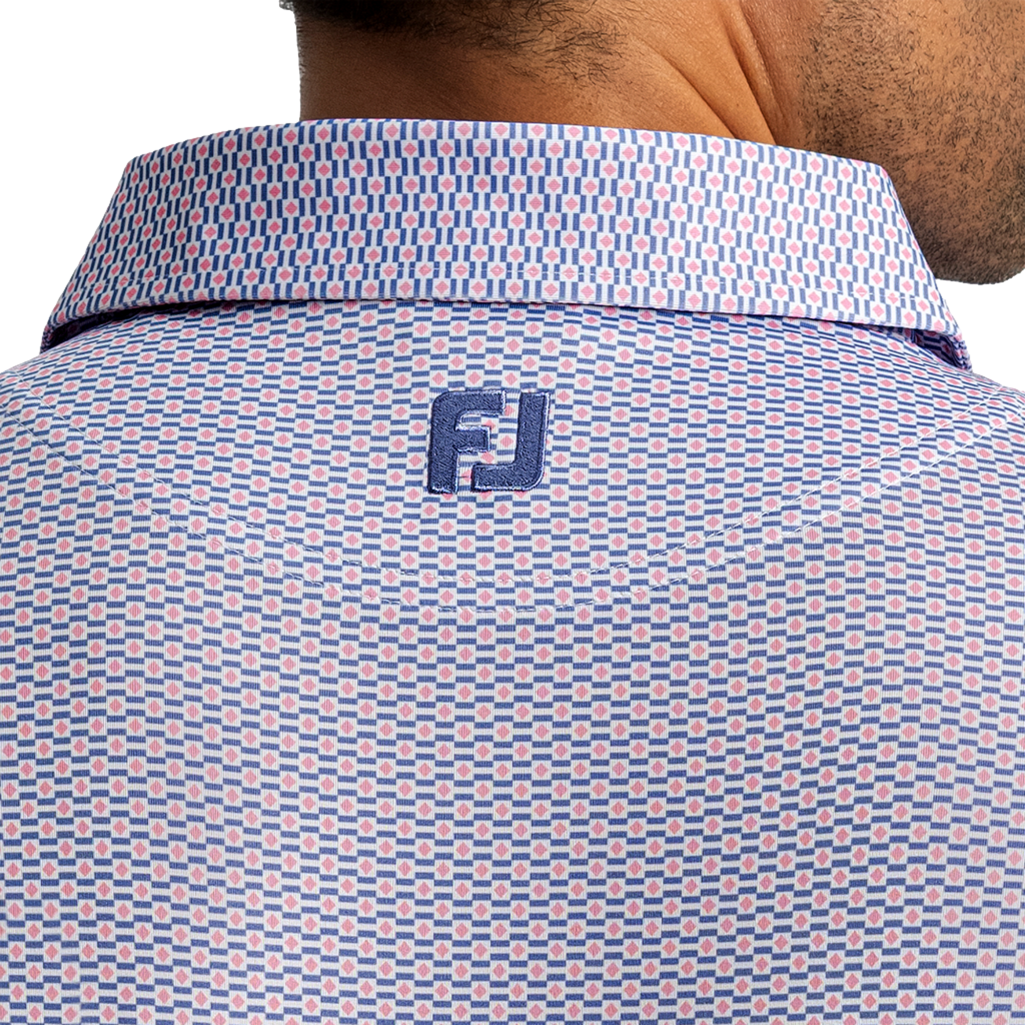 Nautical Flag Print Lisle Men's Golf Polo Shirt