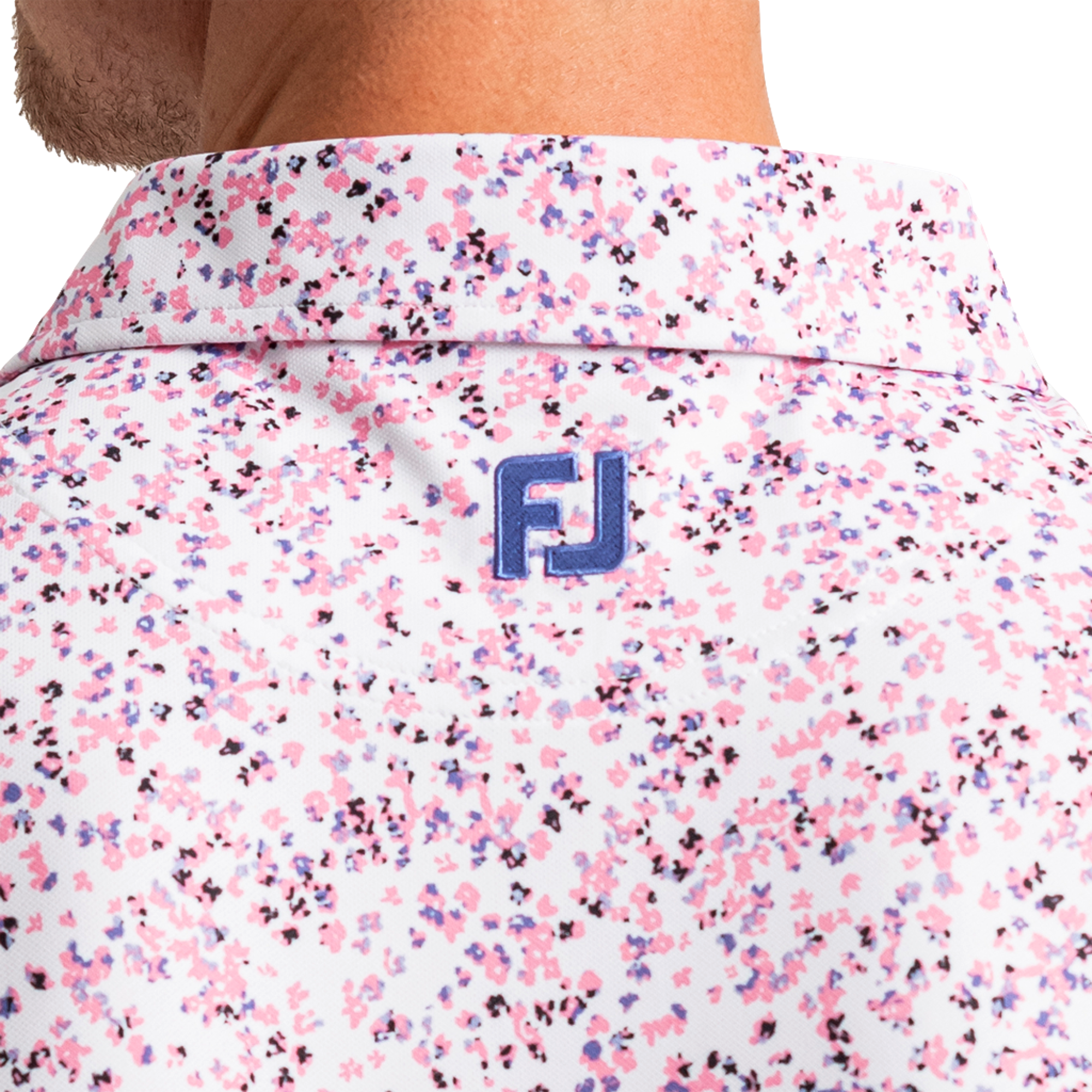 Watercolor Floral Lisle Men's Golf Polo Shirt