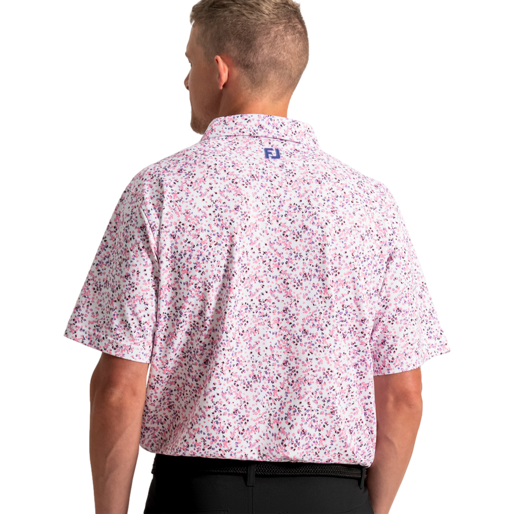 Watercolor Floral Lisle Men's Golf Polo Shirt