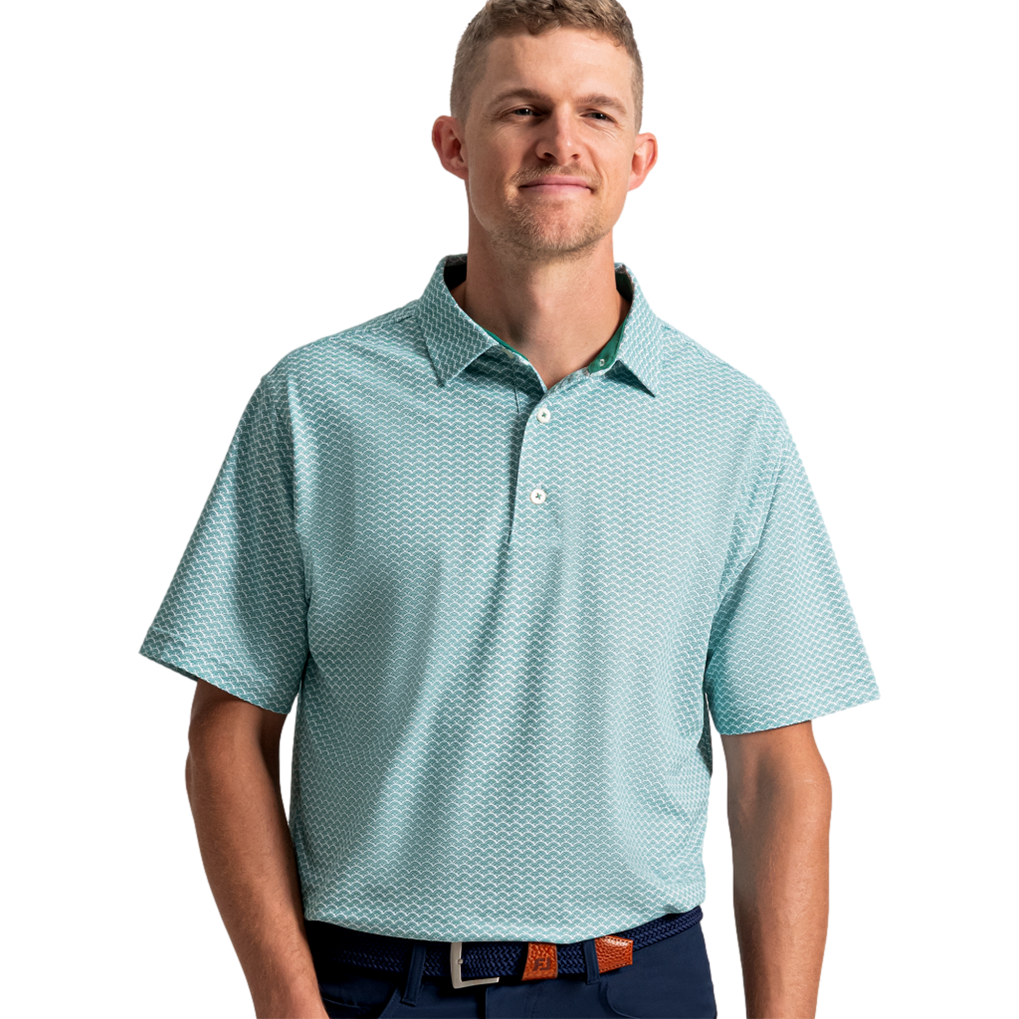 Scallop Gio Pique Men's Golf Polo Shirt