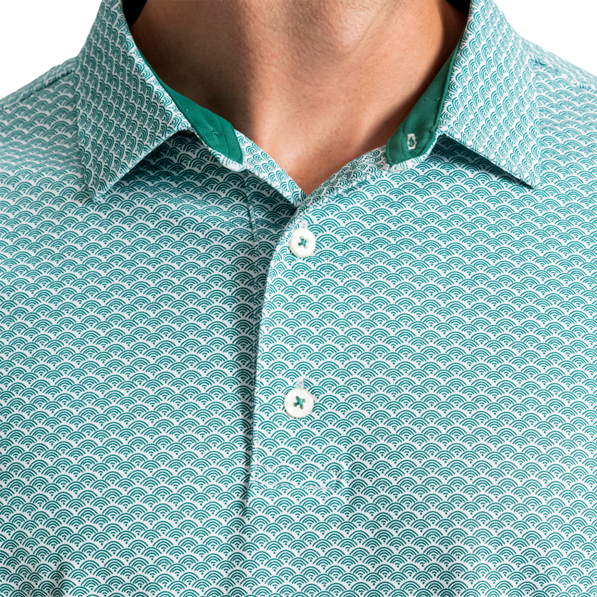 Scallop Gio Pique Men's Golf Polo Shirt