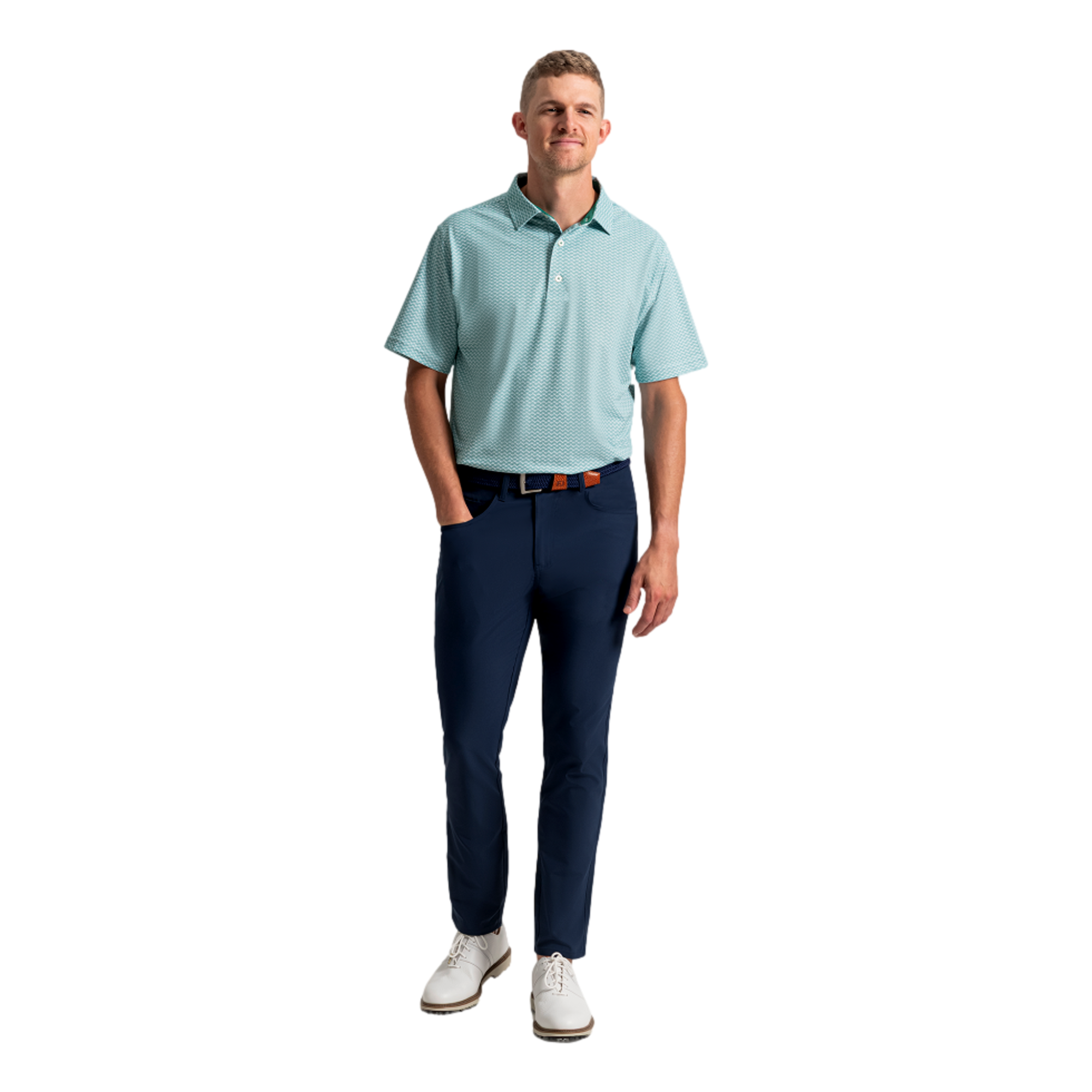 Scallop Gio Pique Men's Golf Polo Shirt