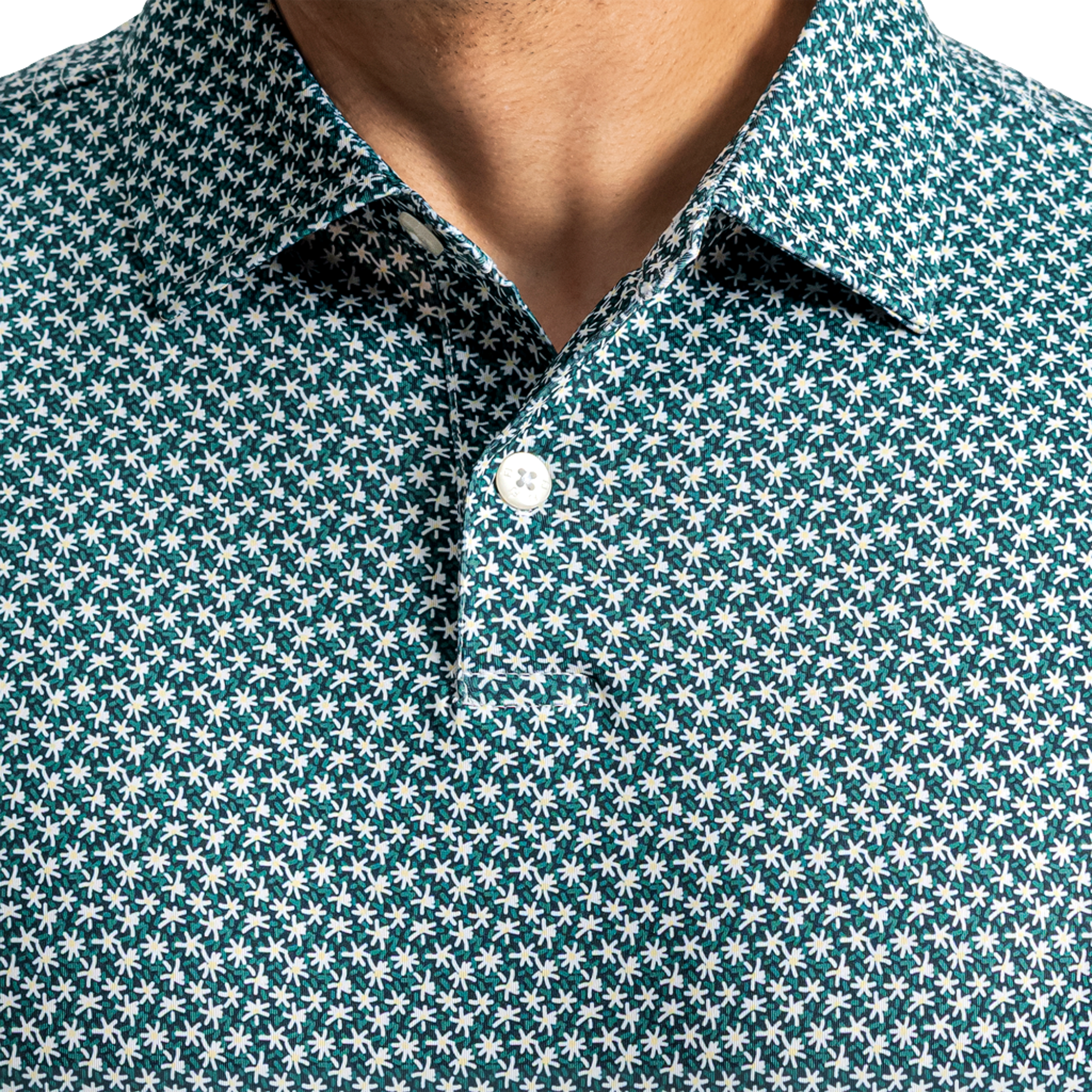 Floral Marak Lisle Men's Golf Polo Shirt