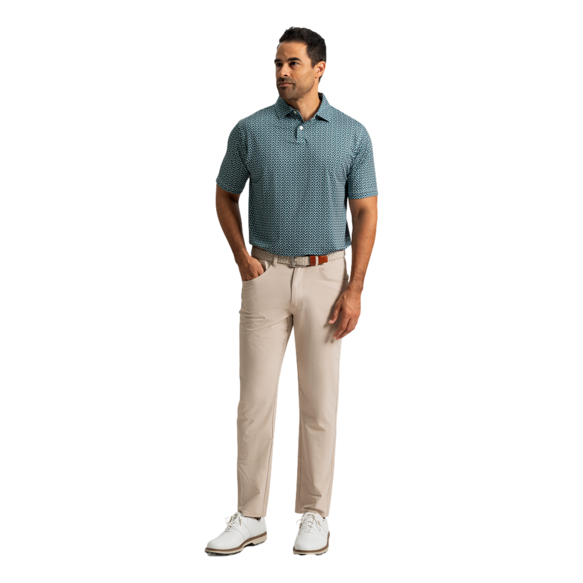 Floral Marak Lisle Men's Golf Polo Shirt
