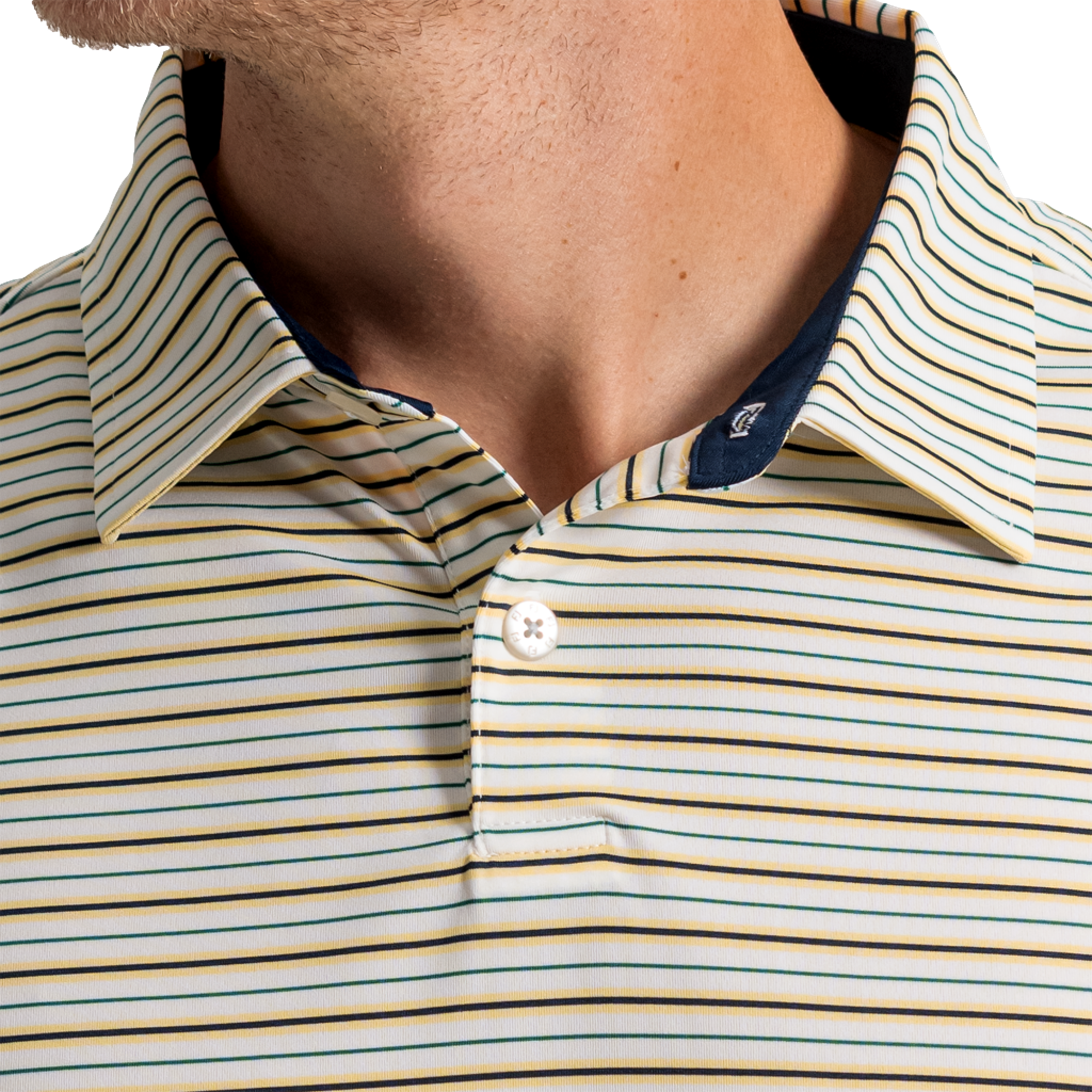 Pinstripe Lisle Men's Golf Polo Shirt