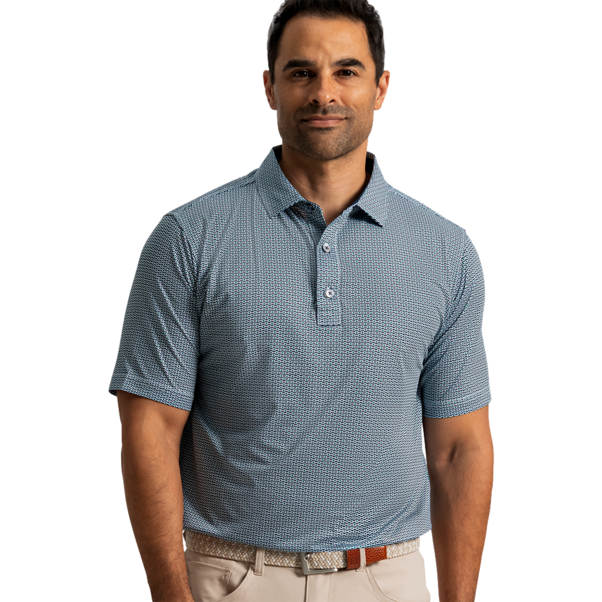 Nautical Flag Lisle Men's Golf Polo Shirt