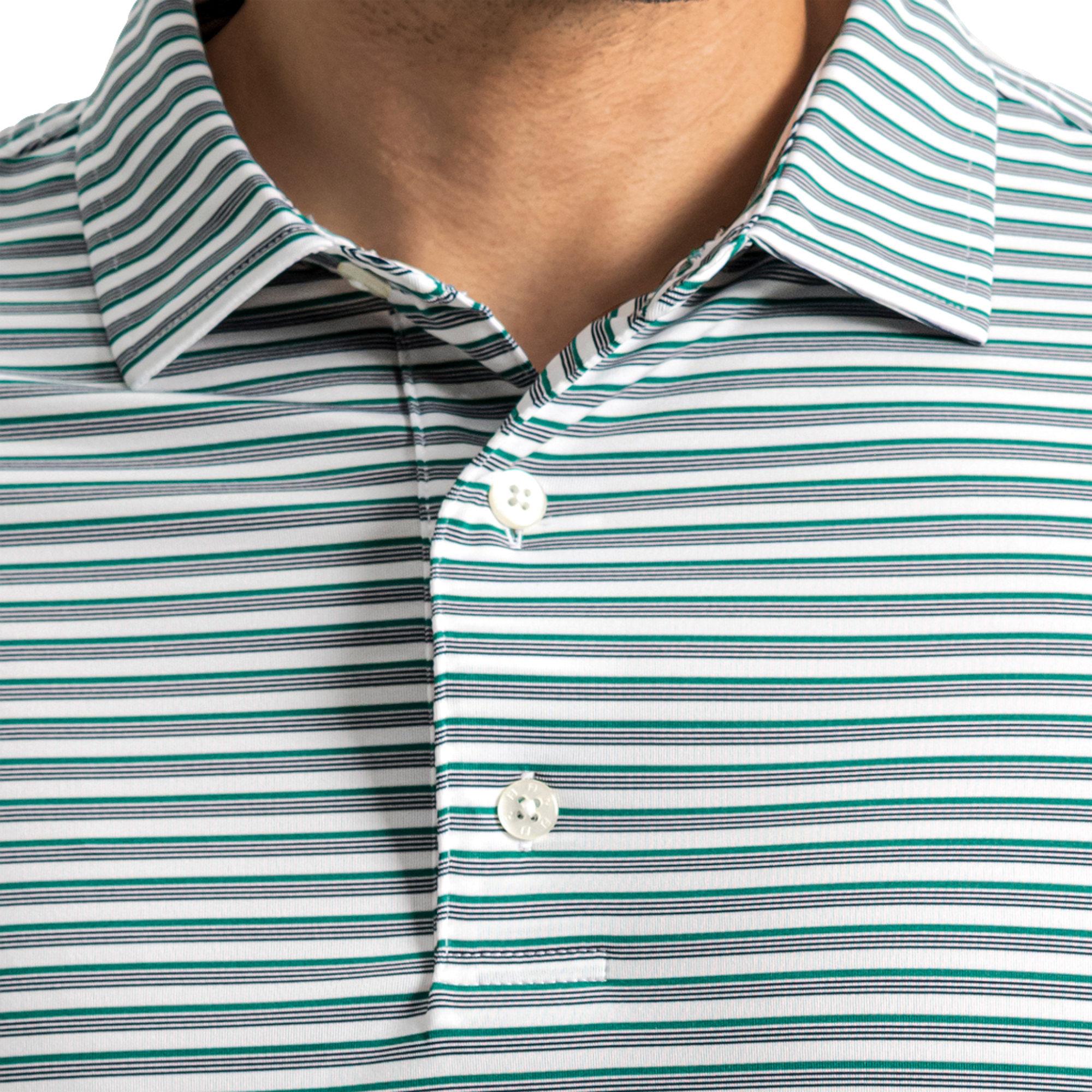 Shadow Stripe Lisle Men's Golf Polo Shirt