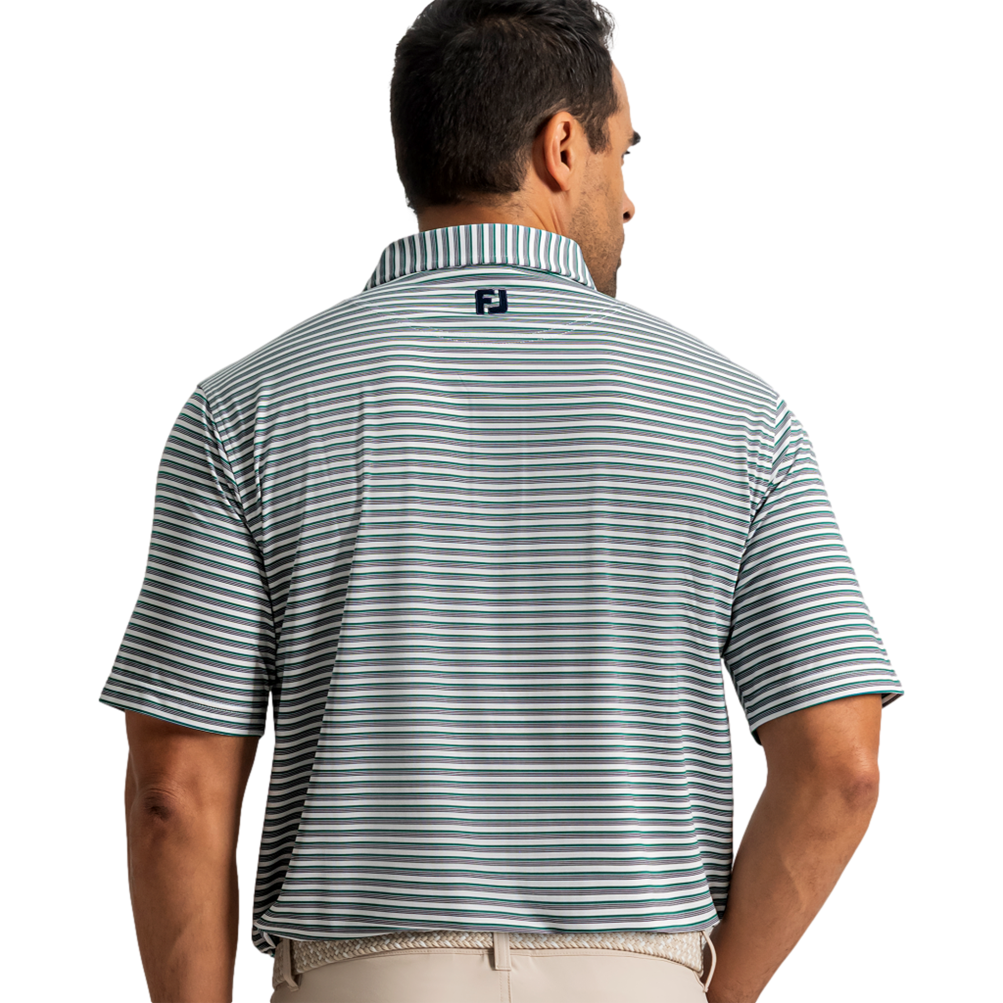 Shadow Stripe Lisle Men's Golf Polo Shirt
