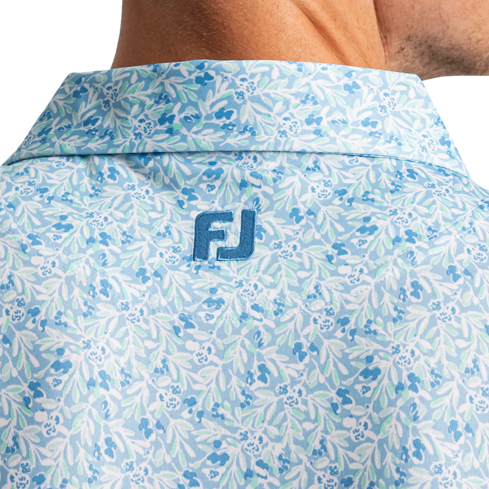 Meadow Print Lisle Men's Golf Polo Shirt