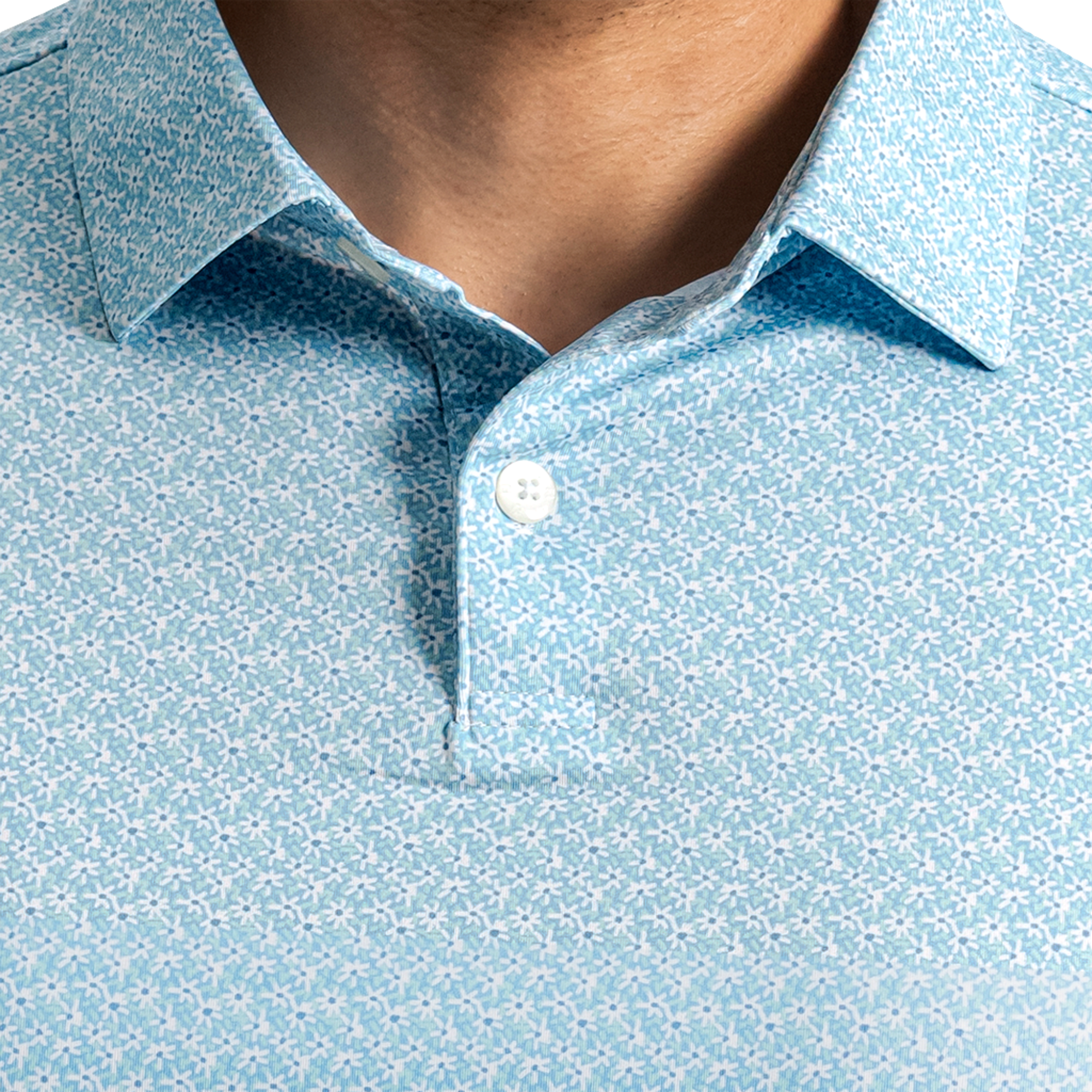Floral Mark Lisle Men's Golf Polo Shirt