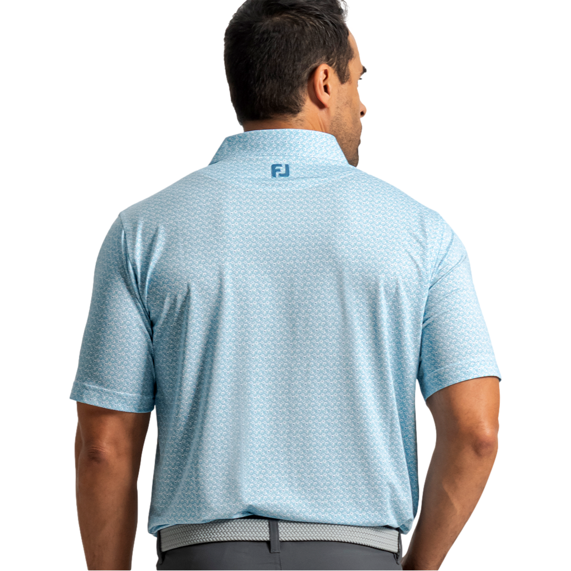 Floral Mark Lisle Men's Golf Polo Shirt