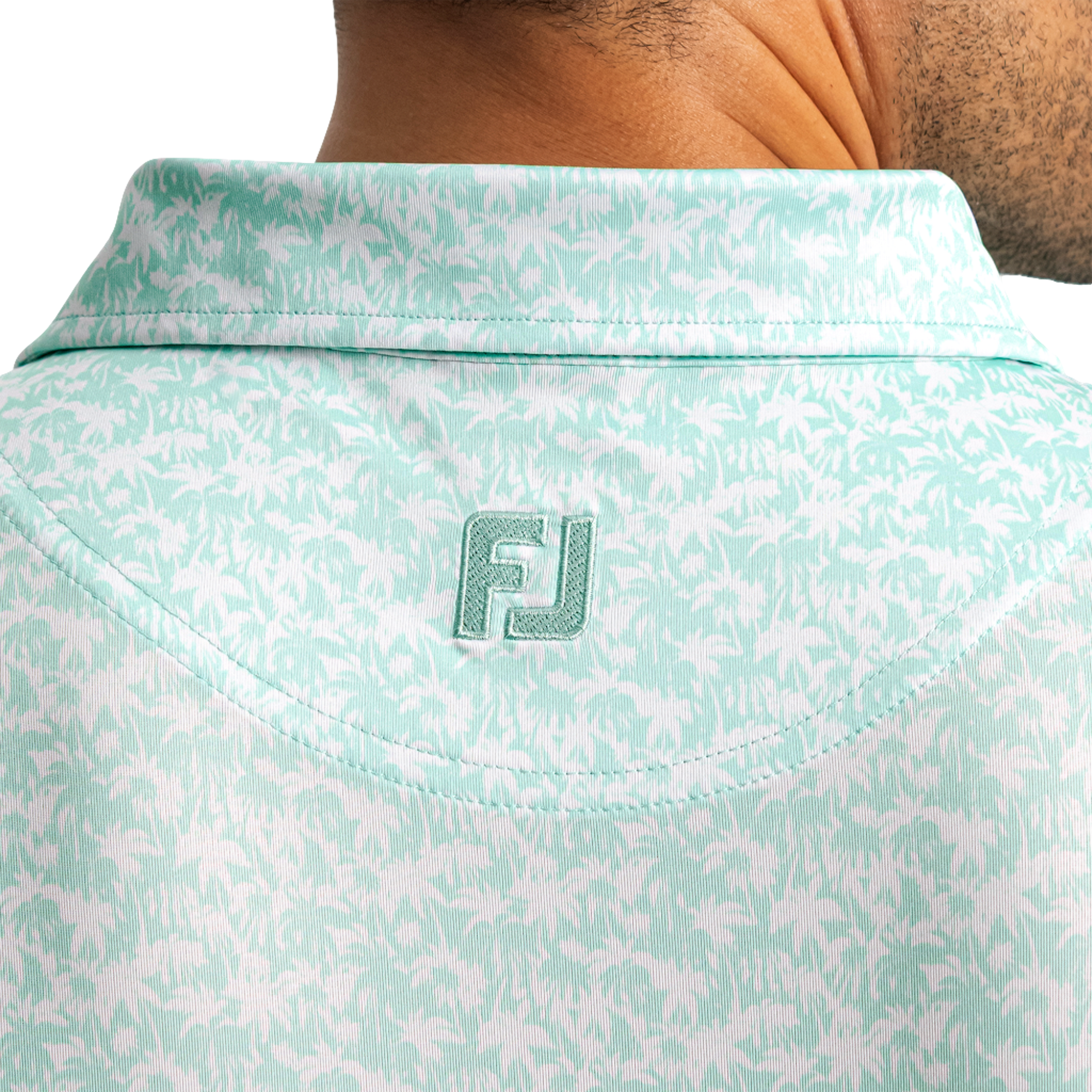 Hidden Palm Print Lisle Men's Golf Polo Shirt