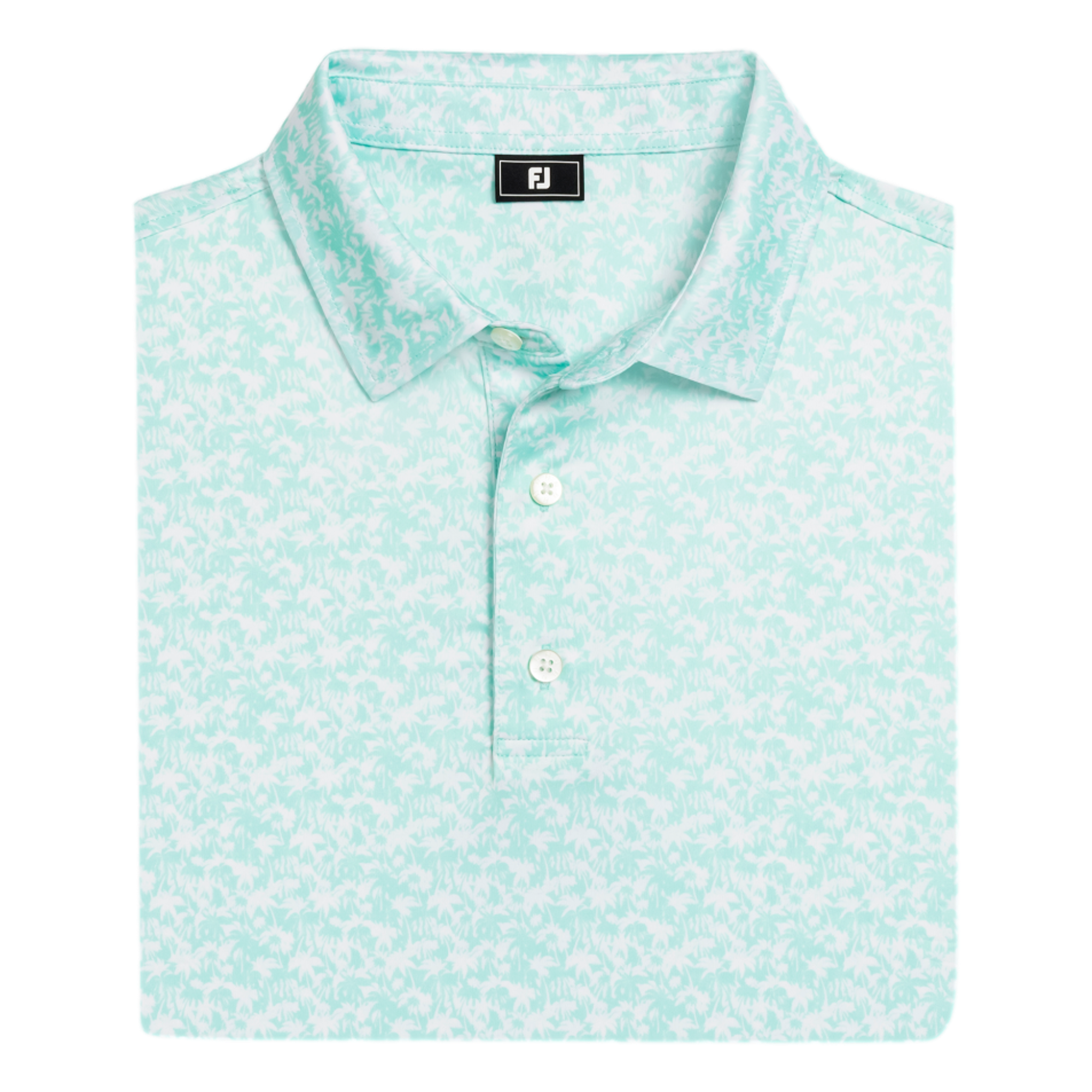 Hidden Palm Print Lisle Men's Golf Polo Shirt