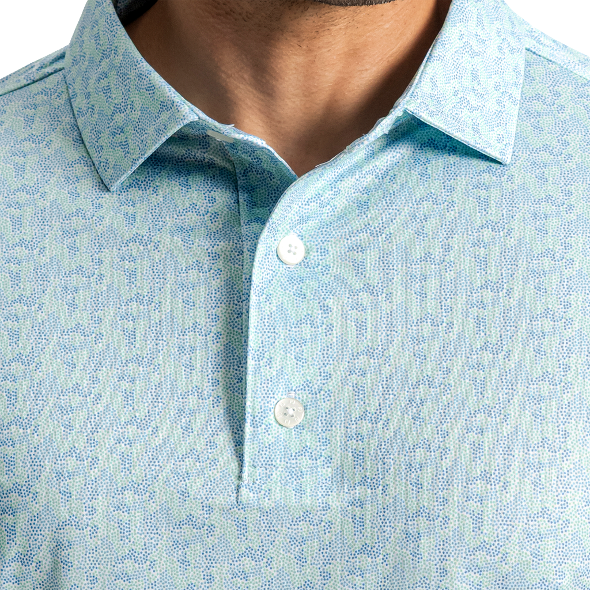 Dot Terrain Lisle Men's Golf Polo Shirt