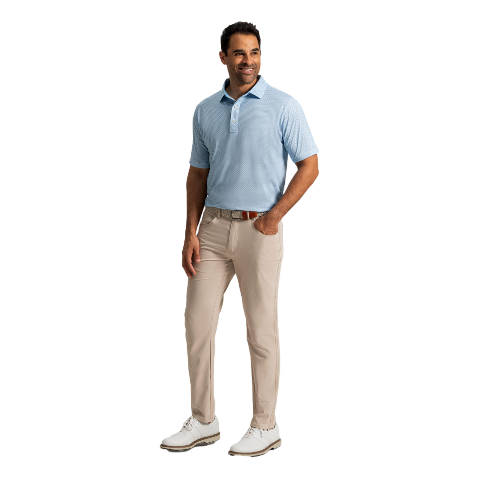 Nautical Flag Print Lisle Men's Golf Polo Shirt