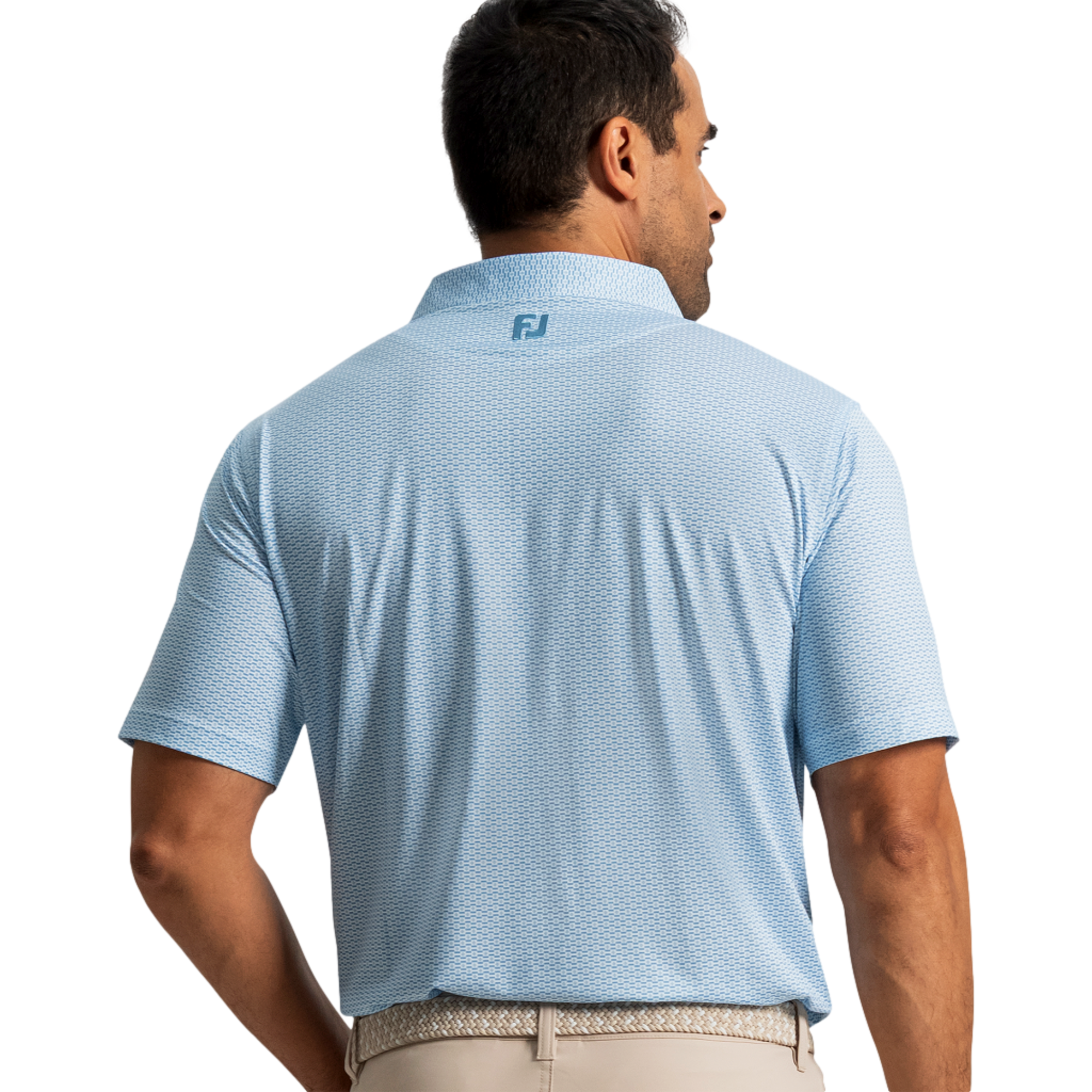 Nautical Flag Print Lisle Men's Golf Polo Shirt