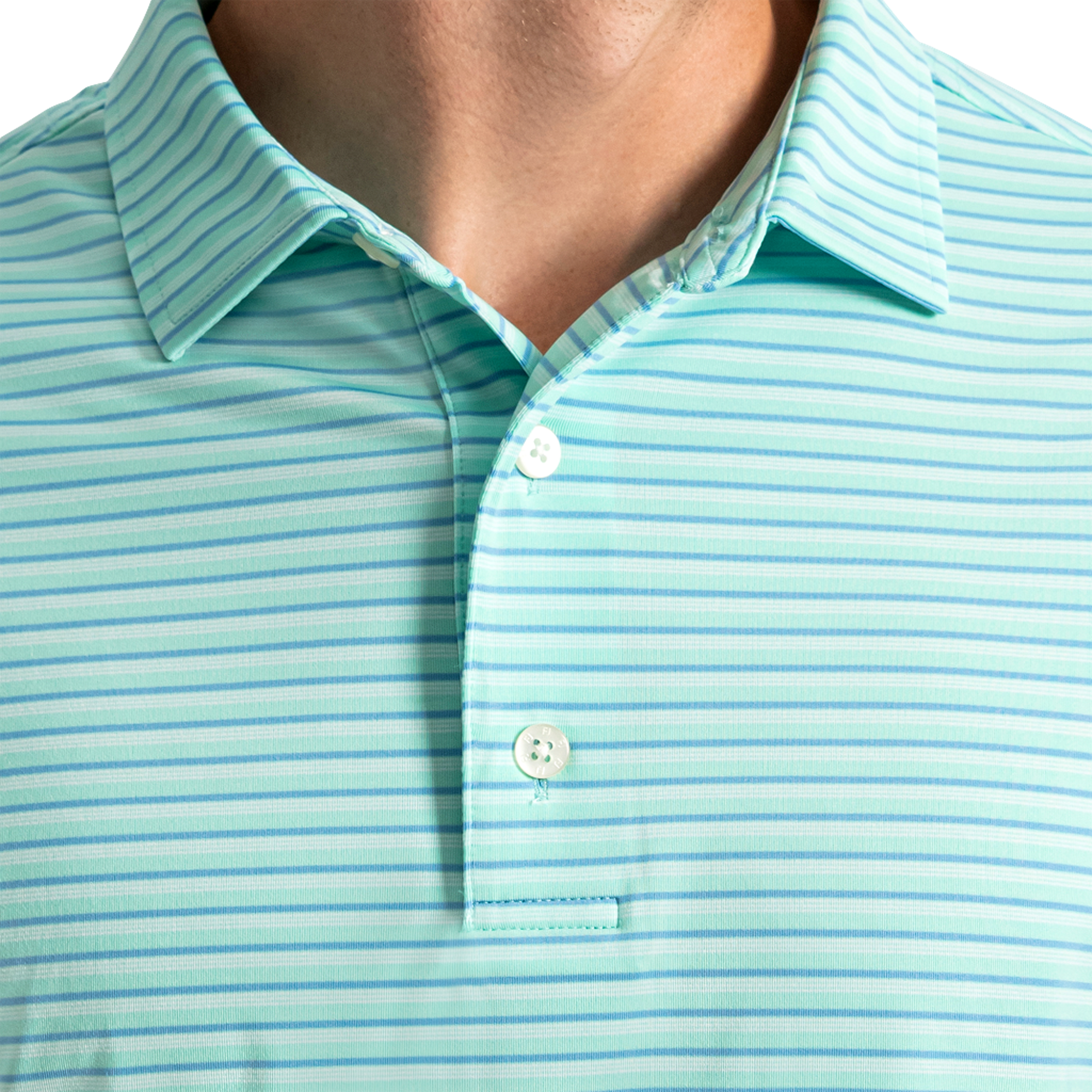 Shadow Stripe Lisle Men's Golf Polo Shirt