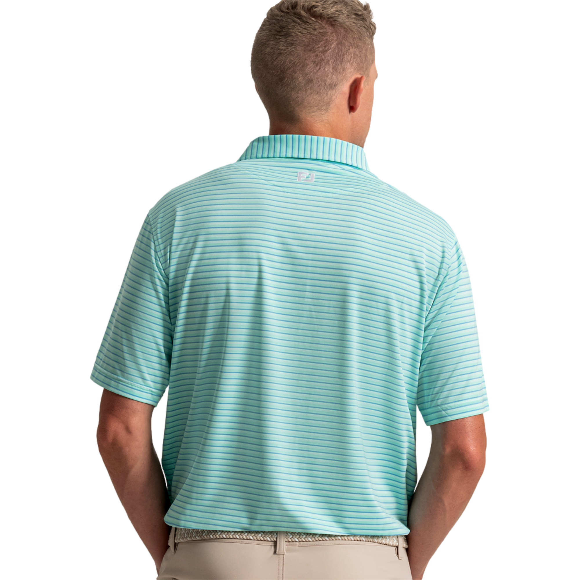 Shadow Stripe Lisle Men's Golf Polo Shirt