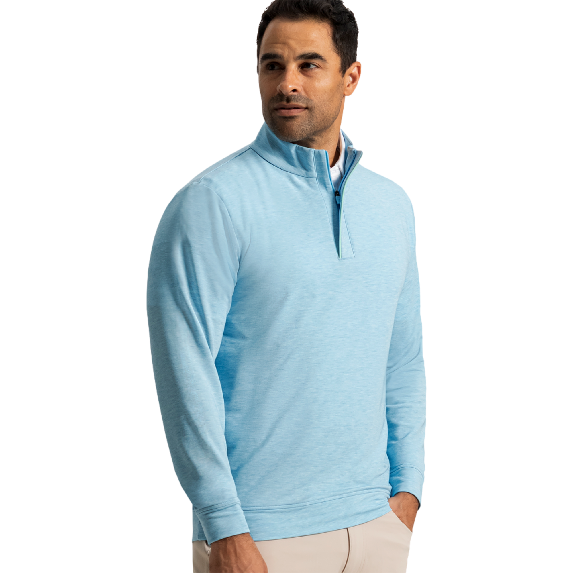 Hidden Placket Men's Golf Quarter Zip