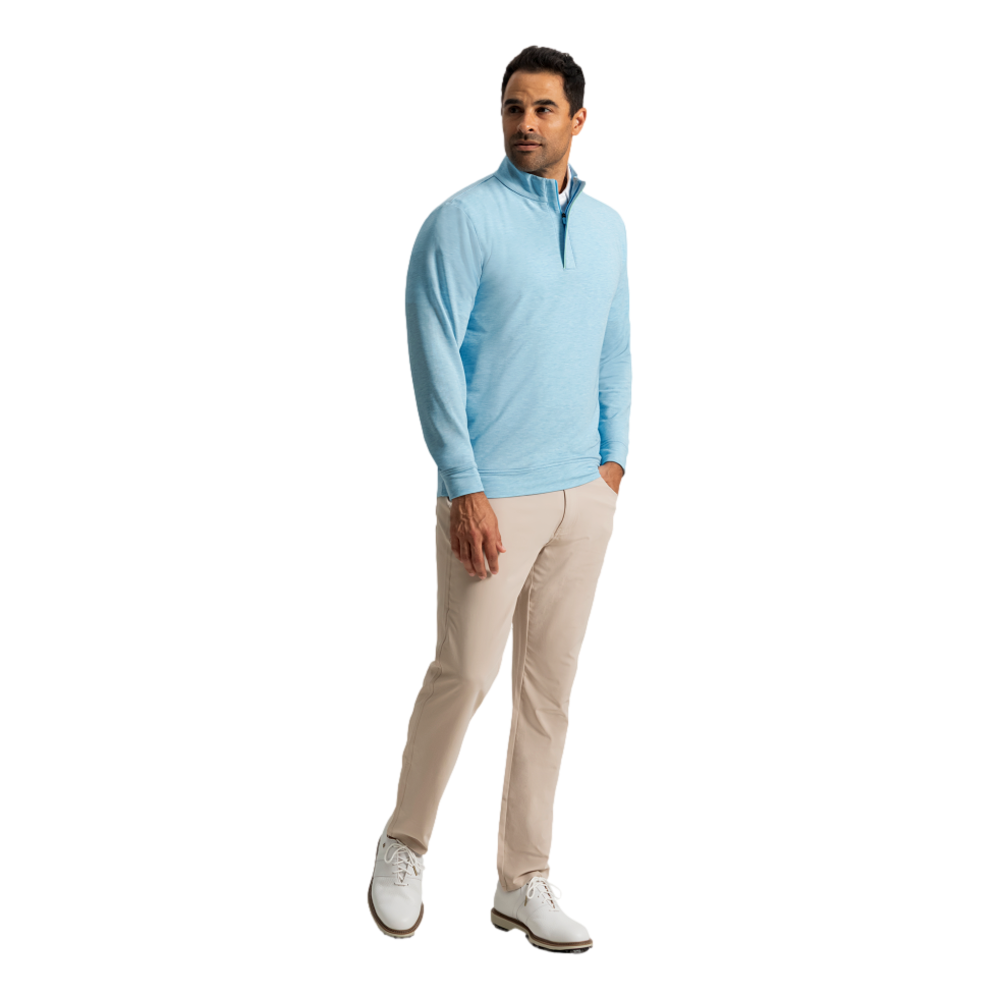 Hidden Placket Men's Golf Quarter Zip