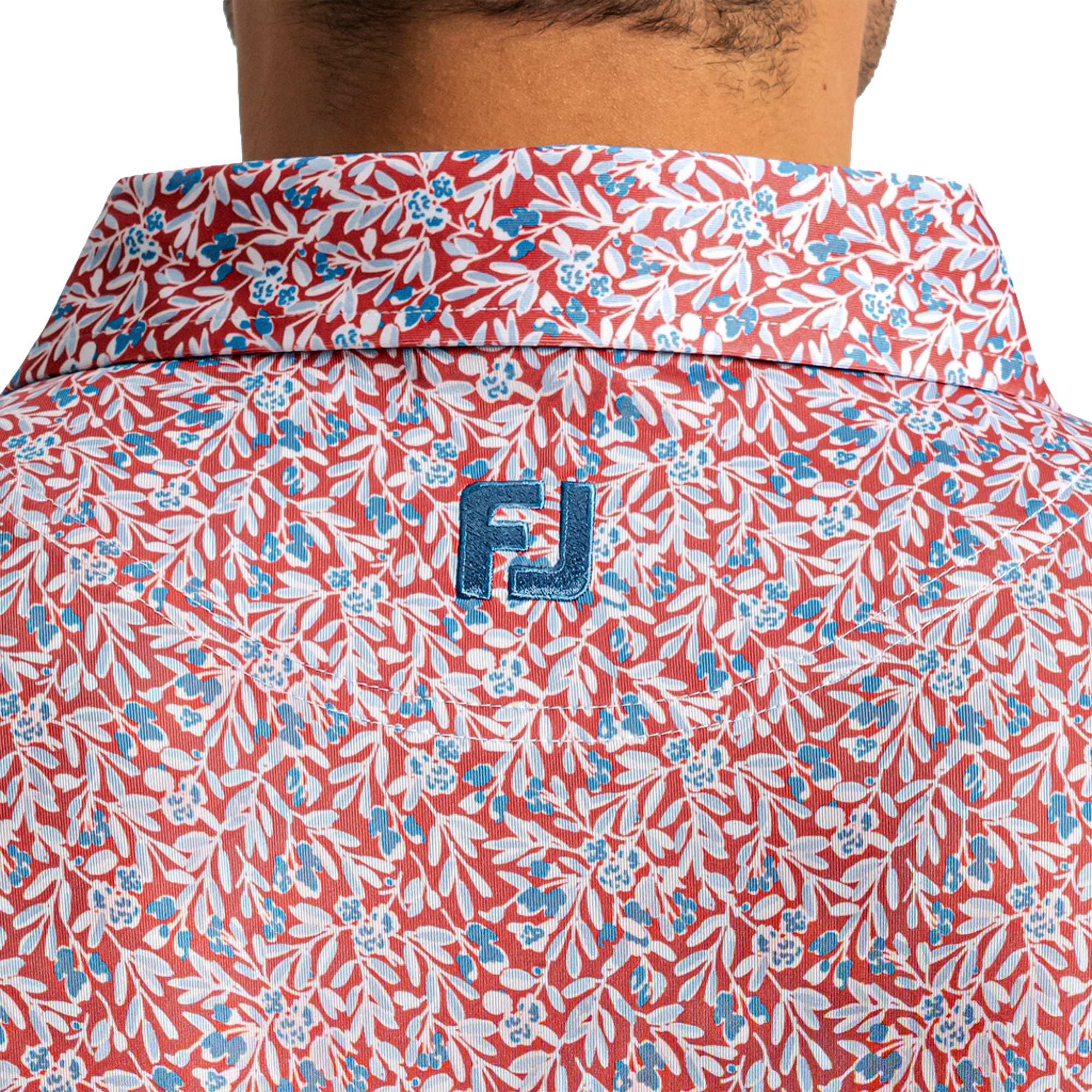 Meadow Print Lisle Men's Golf Polo Shirt