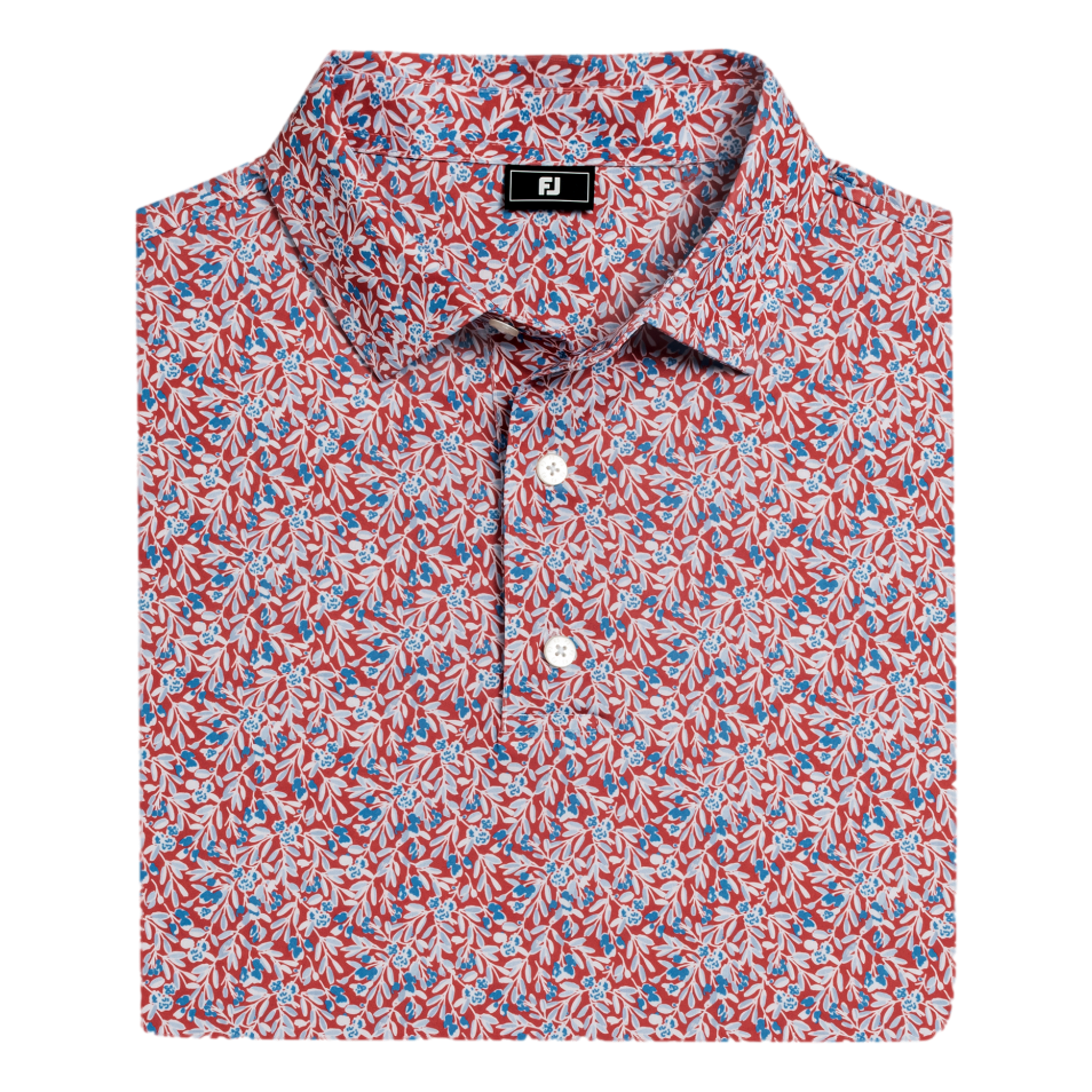 Meadow Print Lisle Men's Golf Polo Shirt