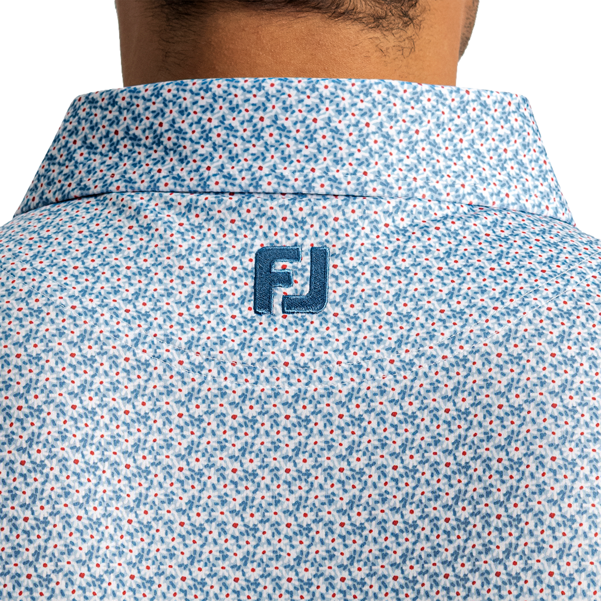 Floral Mark Lisle Men's Golf Polo Shirt