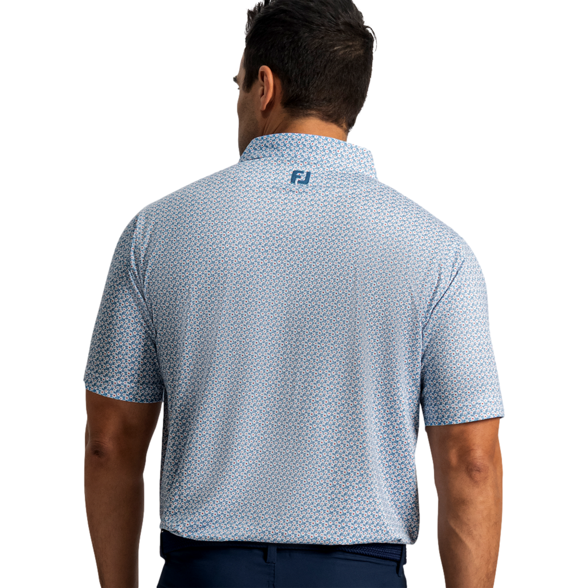Floral Mark Lisle Men's Golf Polo Shirt