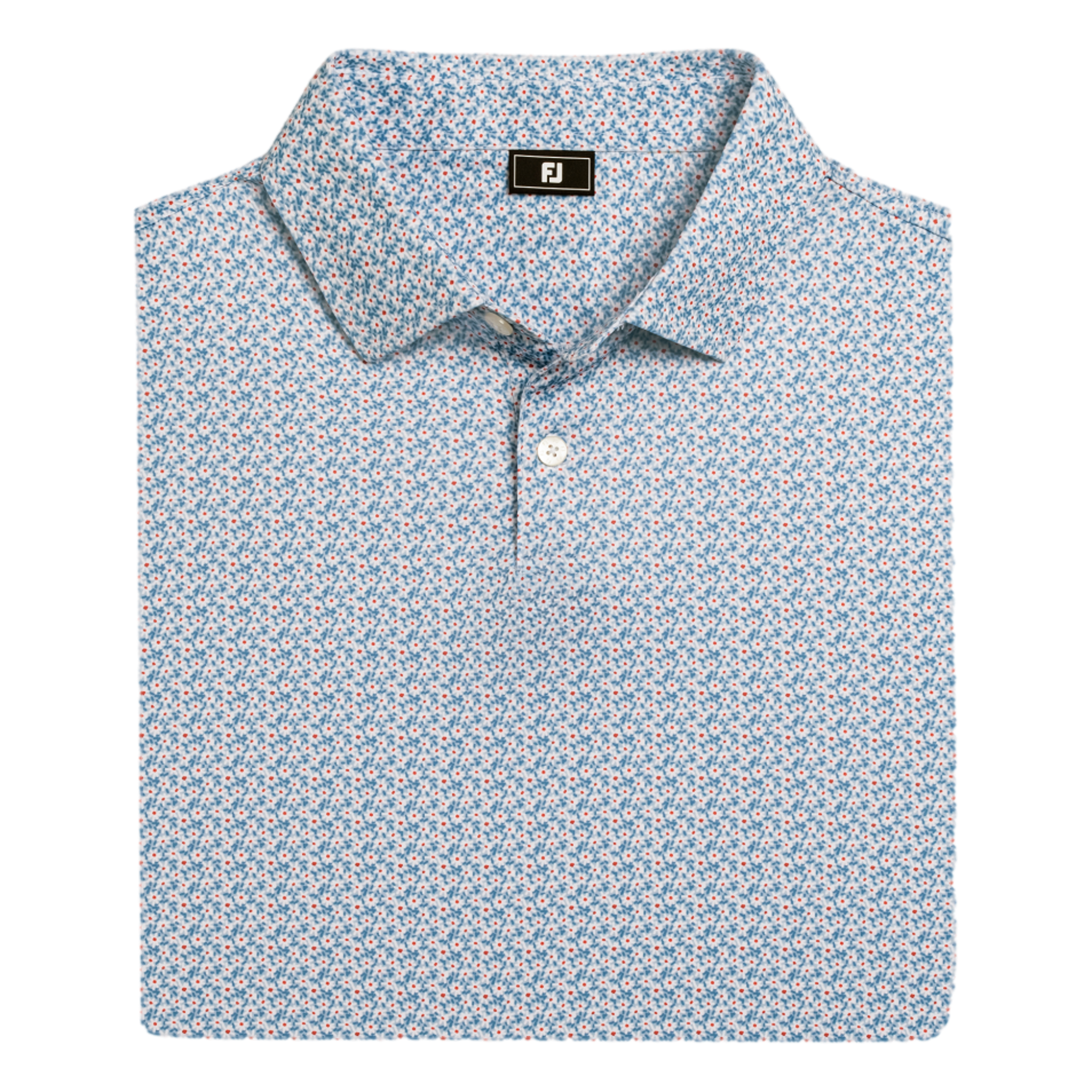 Floral Mark Lisle Men's Golf Polo Shirt