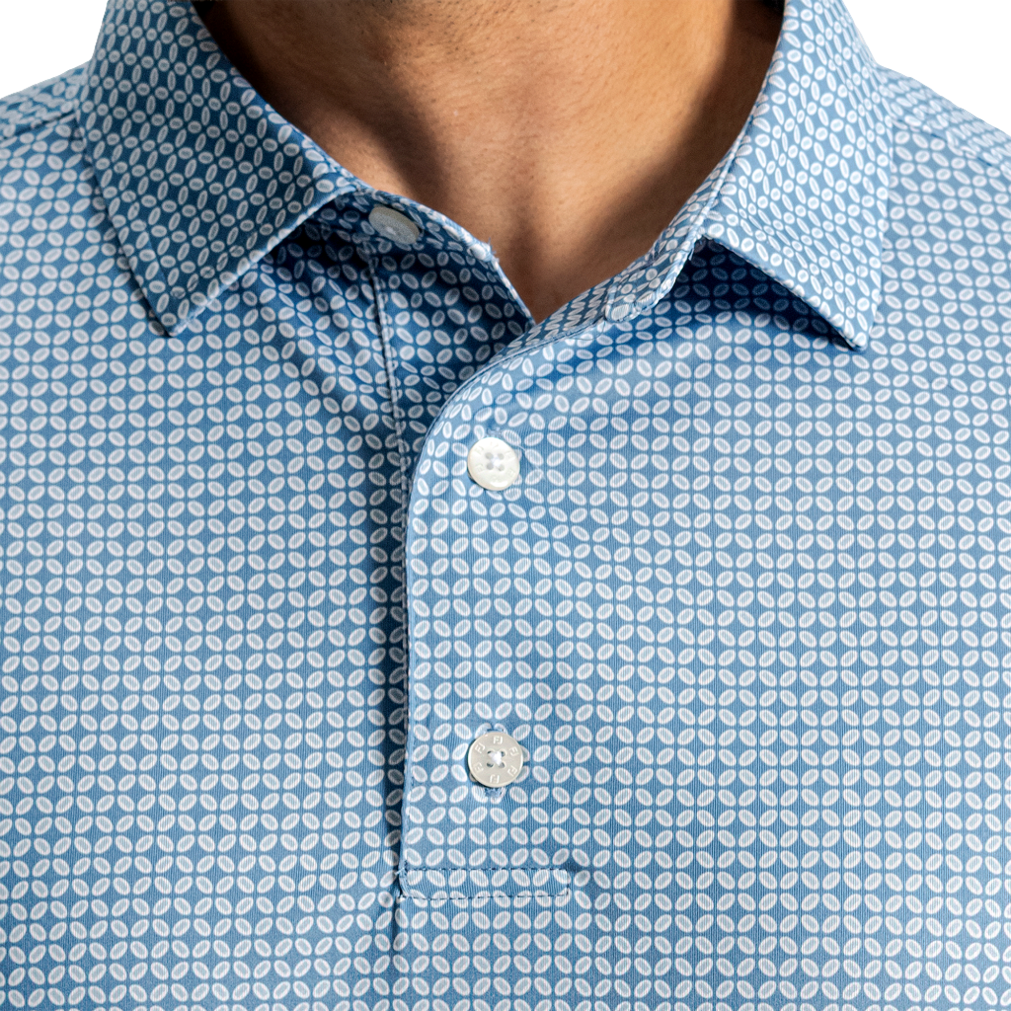 Ellipse Print Lisle Men's Golf Polo Shirt