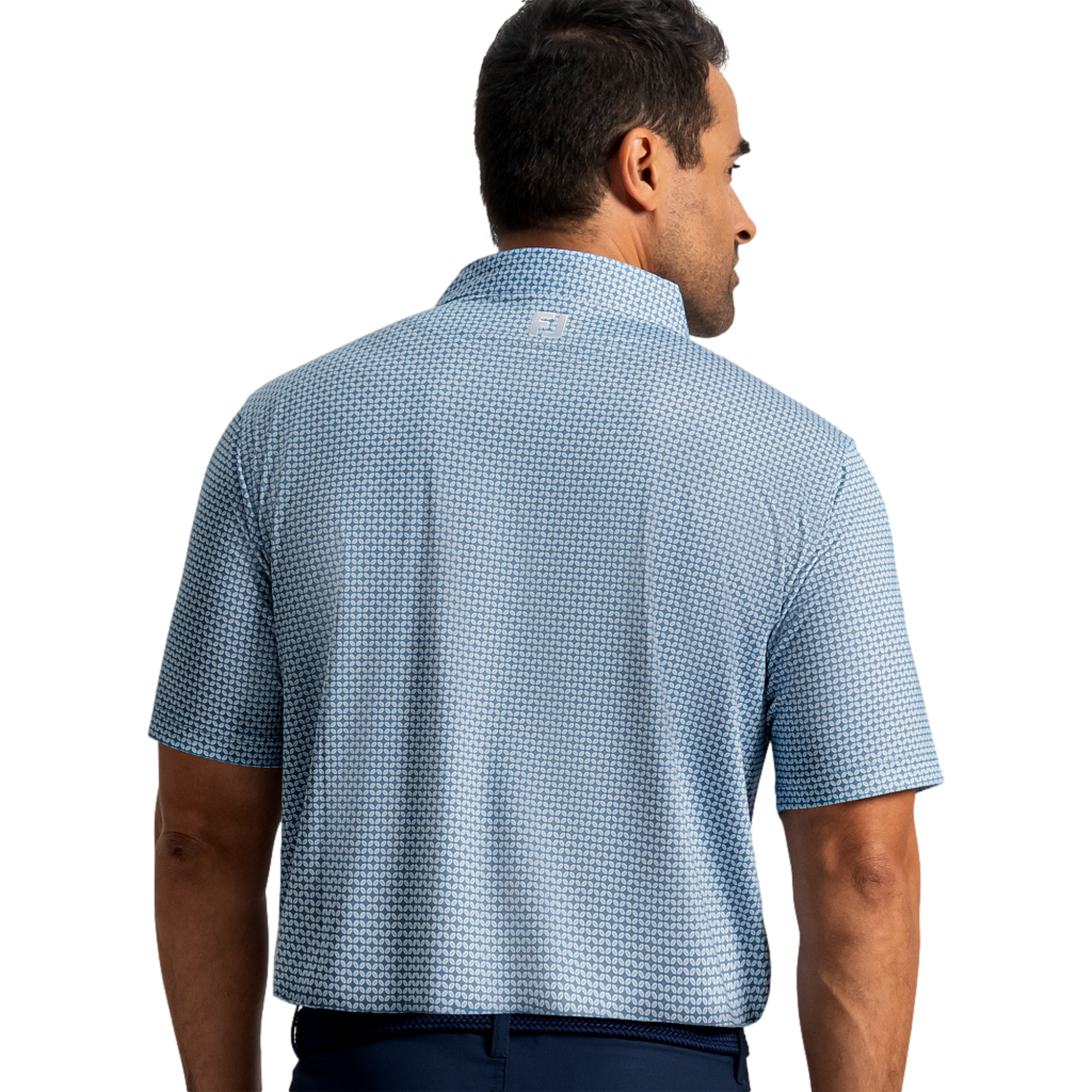 Ellipse Print Lisle Men's Golf Polo Shirt