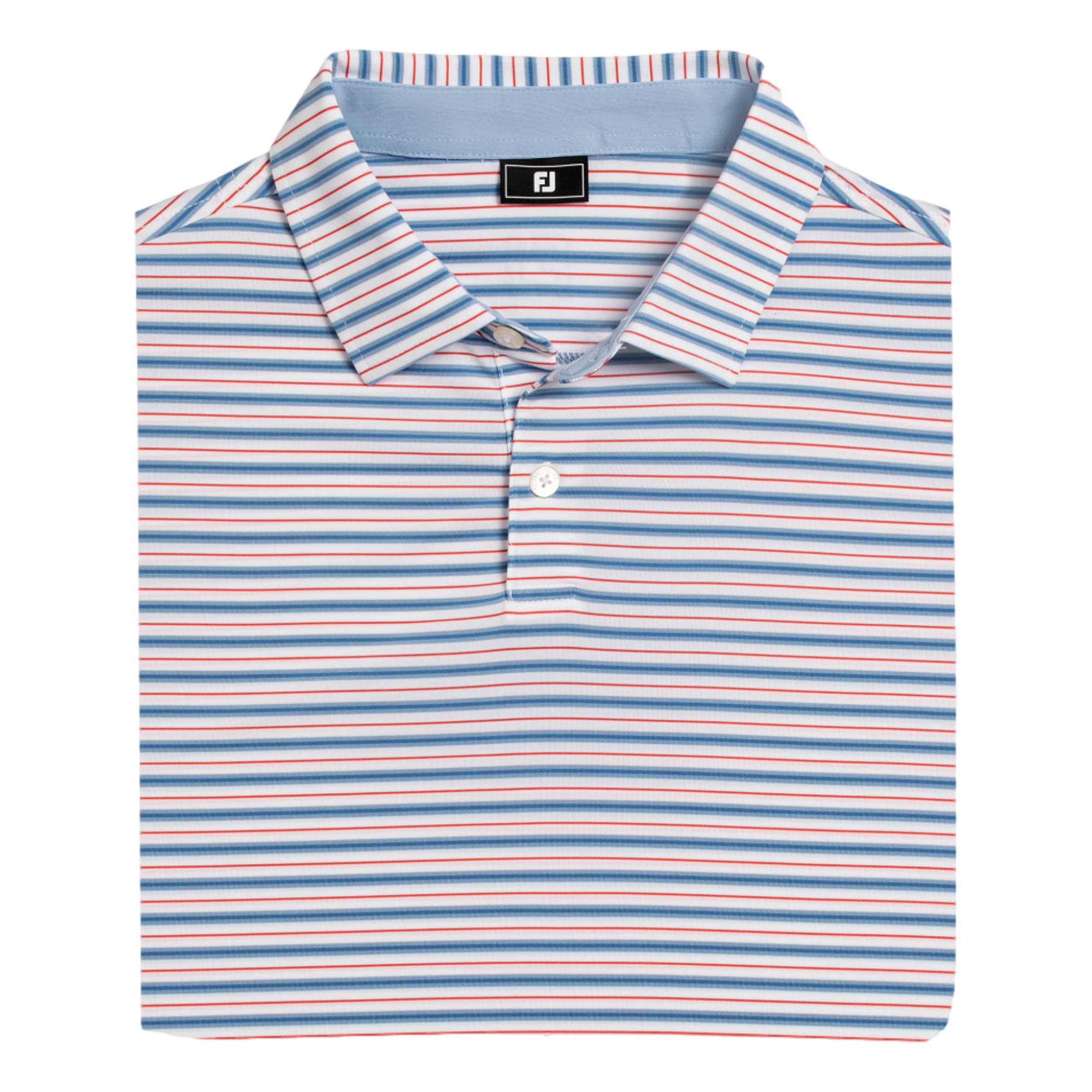 Pinstripe Pop Stripe Lisle Men's Golf Polo Shirt