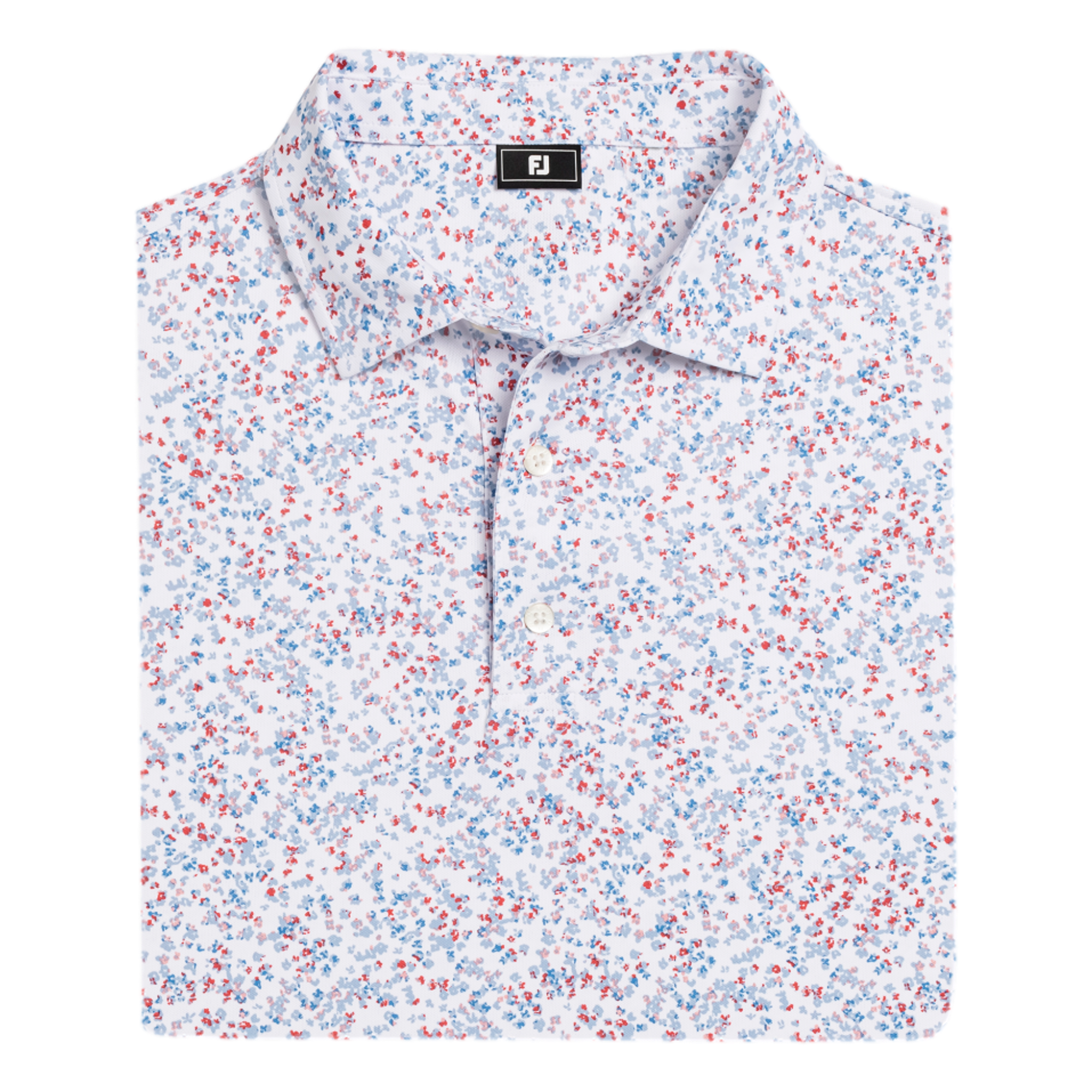Watercolor Floral Pique Men's Golf Polo Shirt