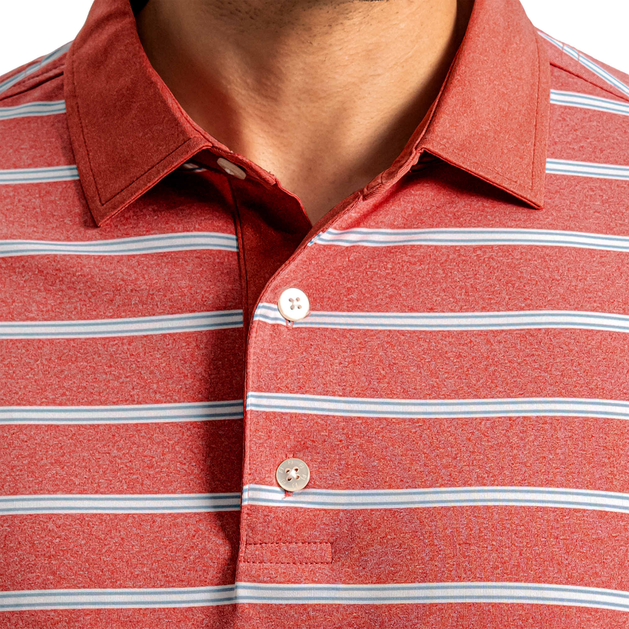 Open Stripe Heather Lisle Men's Golf Polo Shirt