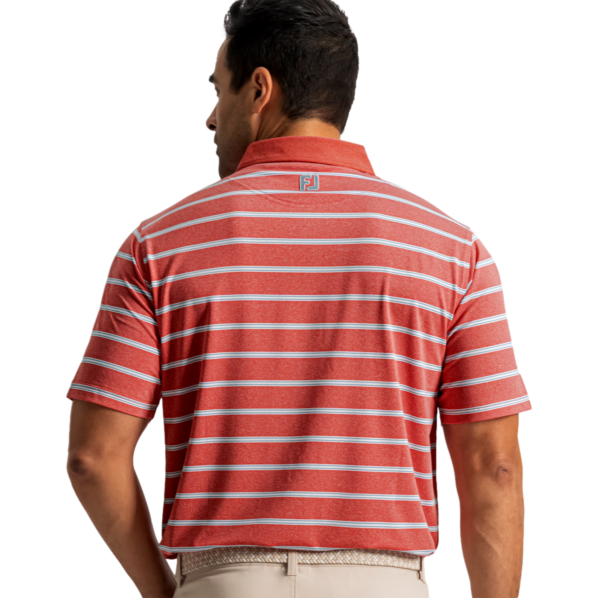 Open Stripe Heather Lisle Men's Golf Polo Shirt