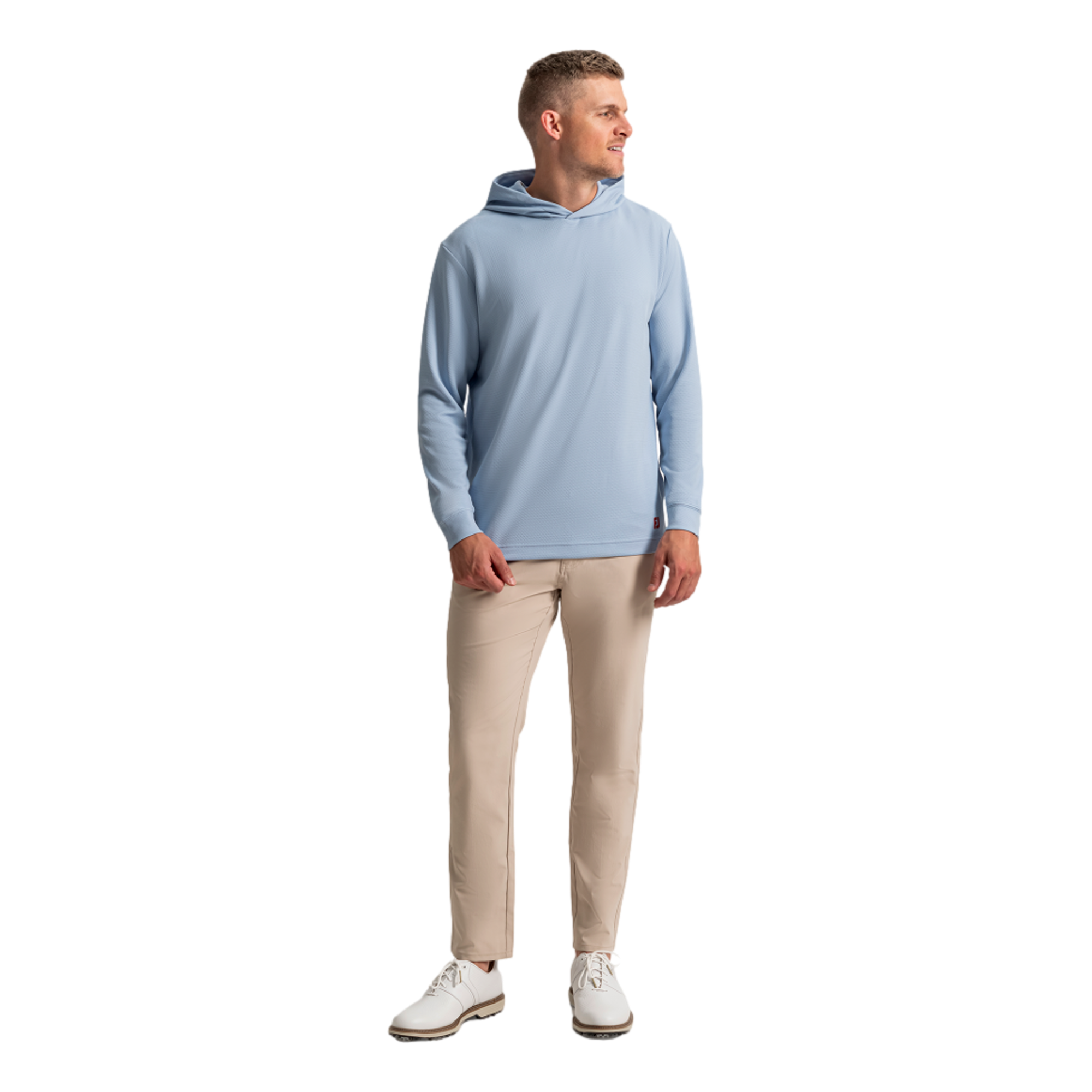 Textured Jaquard Long Sleeve Men's Golf Hoodie