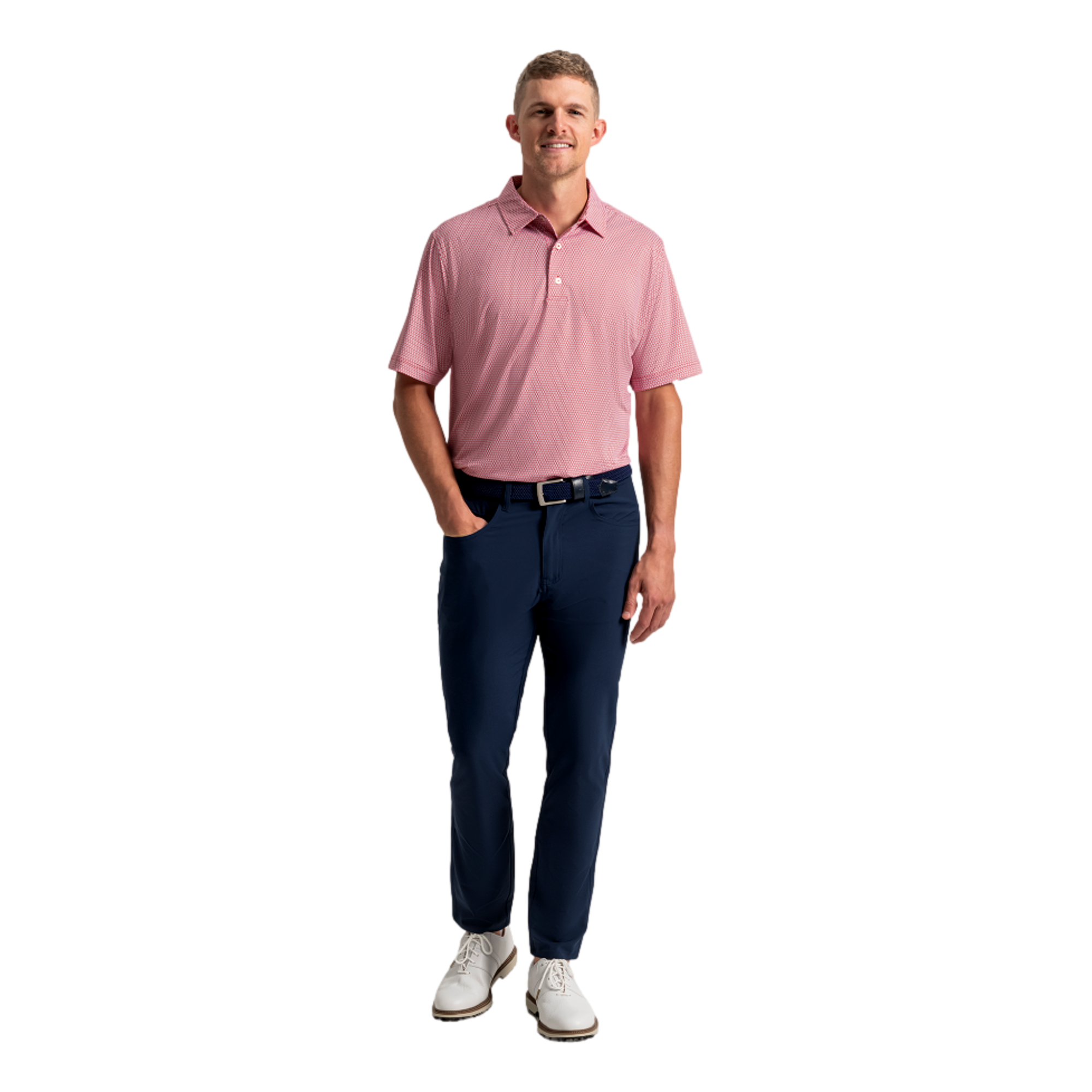 Stellar Print Men's Short Sleeve Golf Polo Shirt