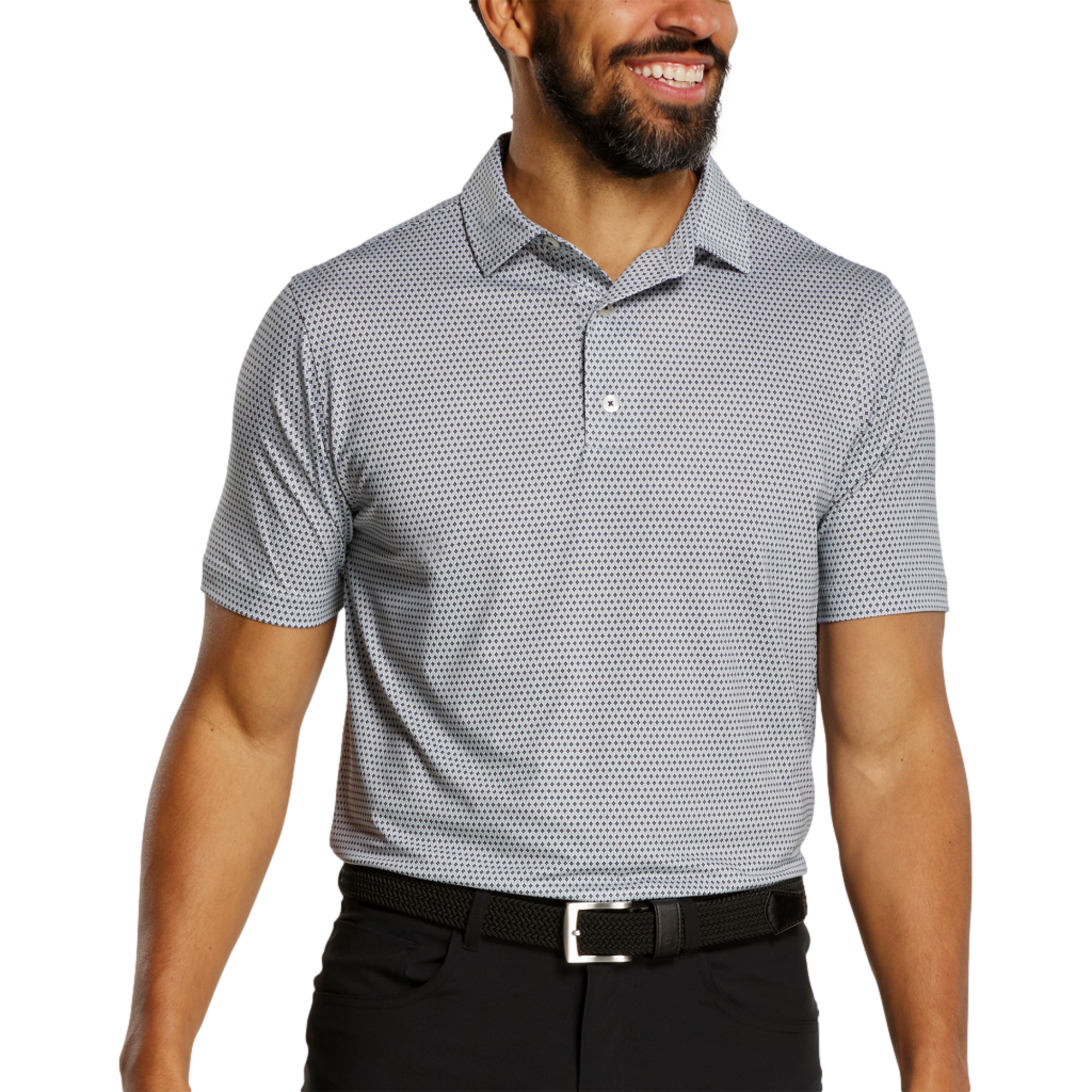 Stellar Print Men's Short Sleeve Golf Polo Shirt