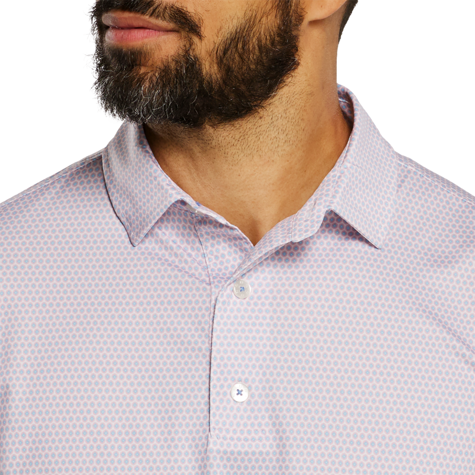 Stellar Print Men's Short Sleeve Golf Polo Shirt