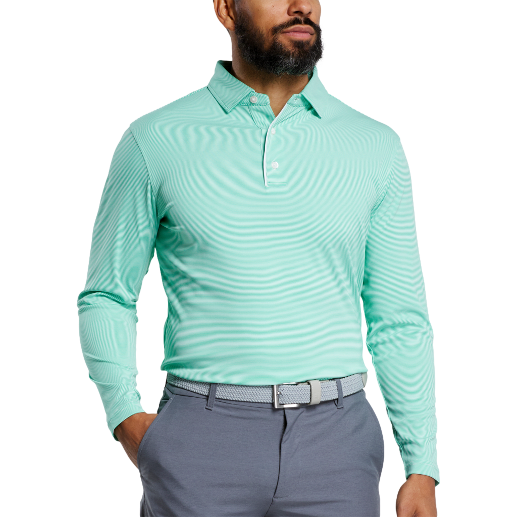 Sun Protection Men's Long Sleeve Golf Shirt