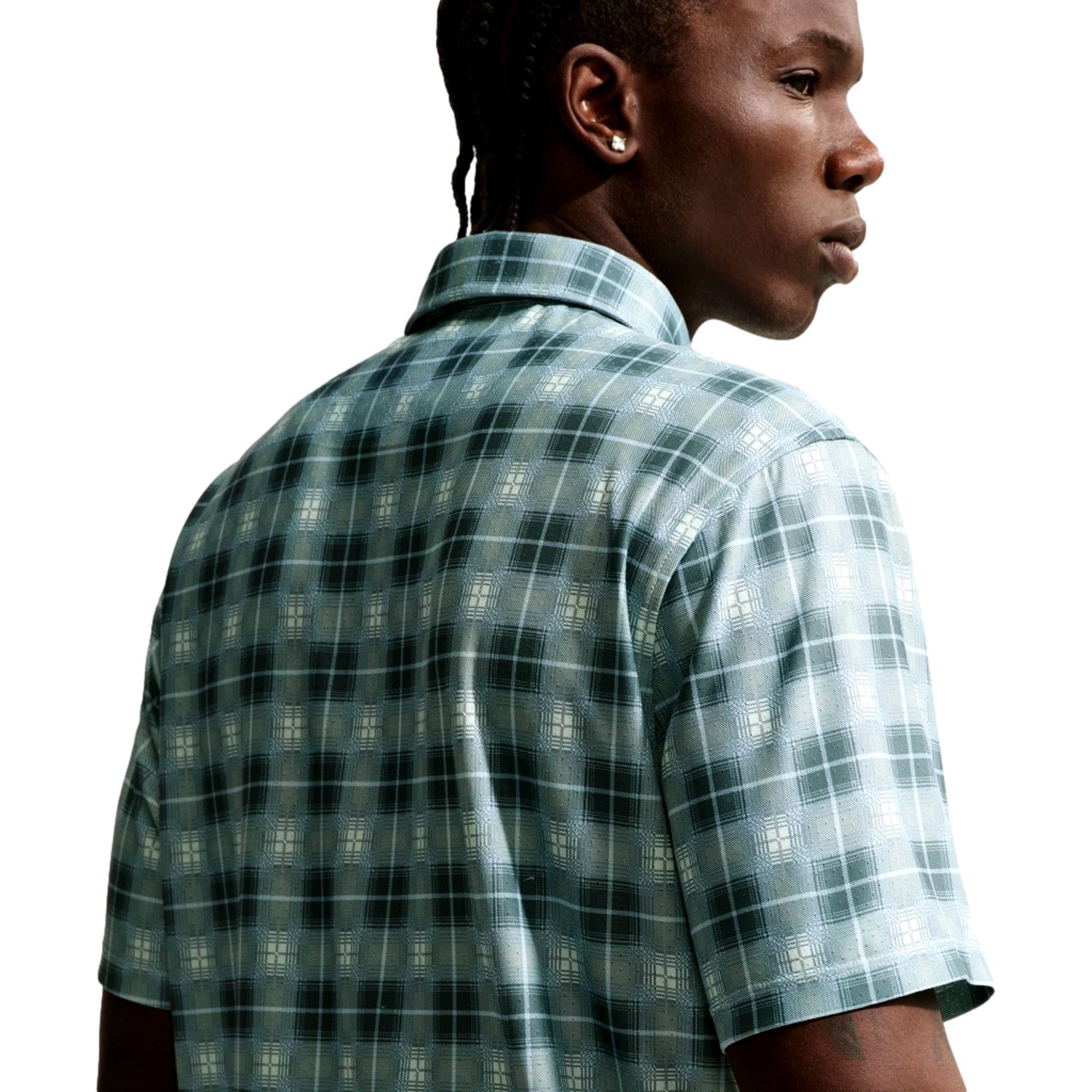 Dri-Fit Tartan Plaid Men's Golf Polo Shirt