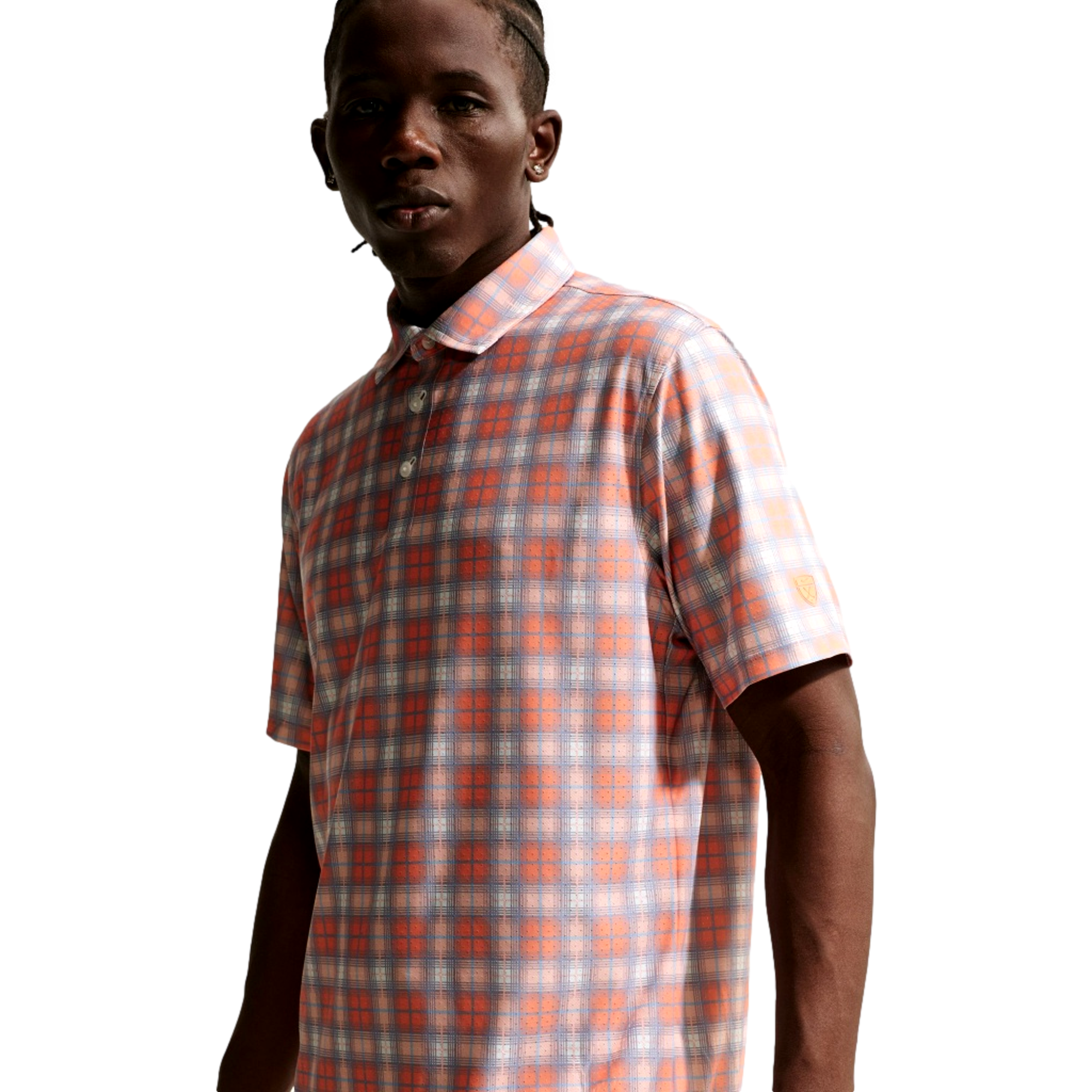 Dri-Fit Tartan Plaid Men's Golf Polo Shirt